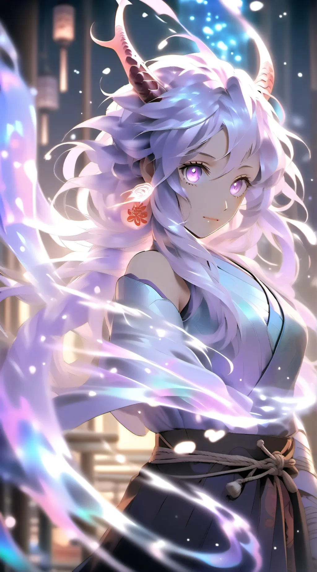 ai character: Douma and Akaza background