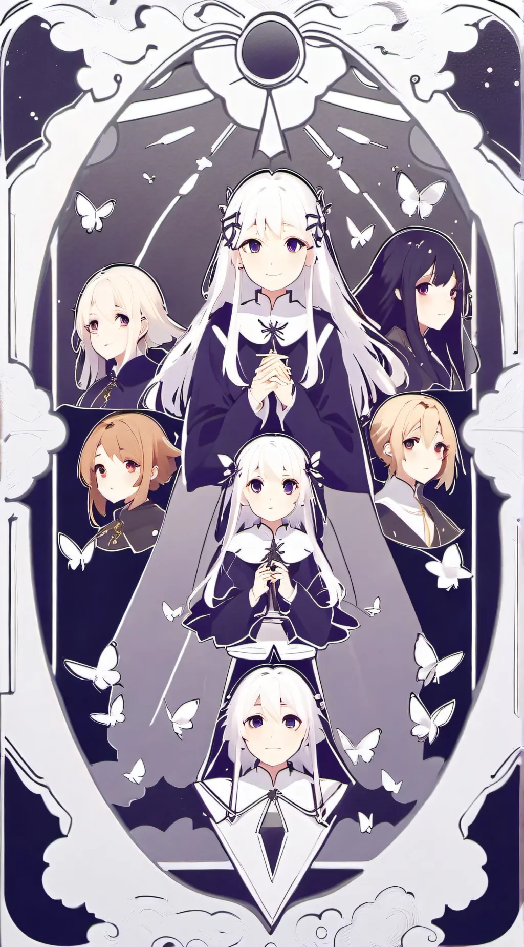 ai character: Butterfly Sisters background