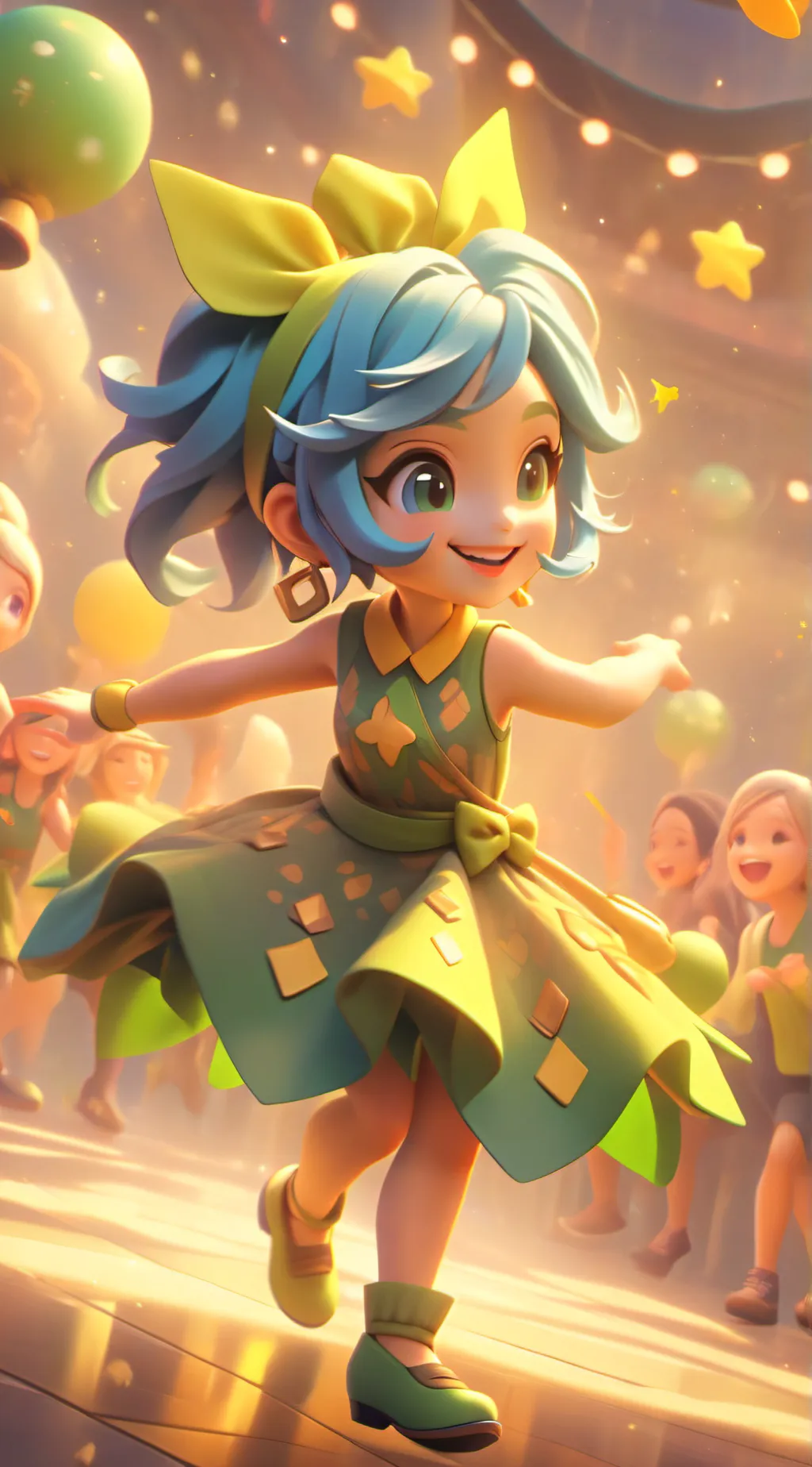 ai character: Joy as a kid  background