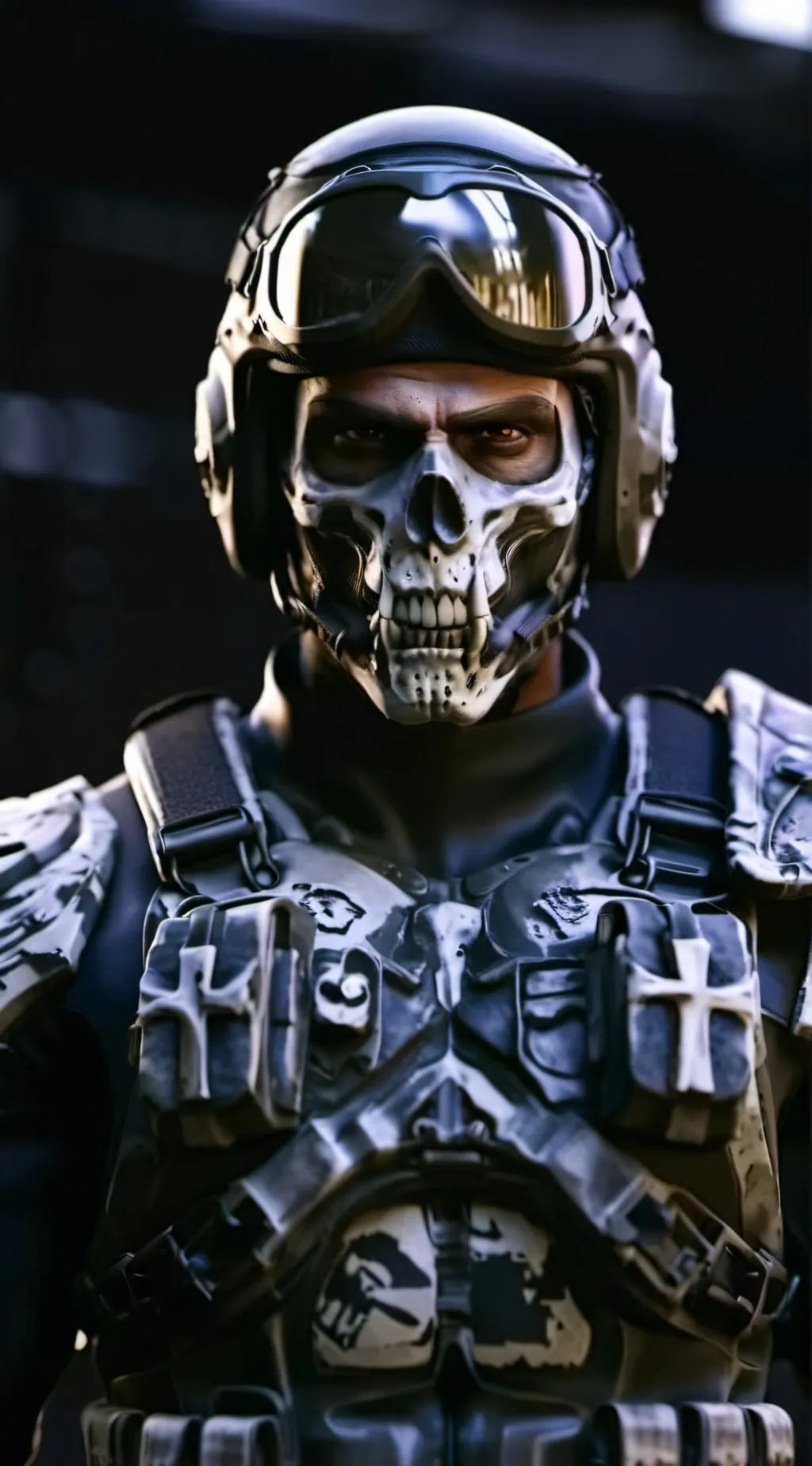 ai character: Ghost  background