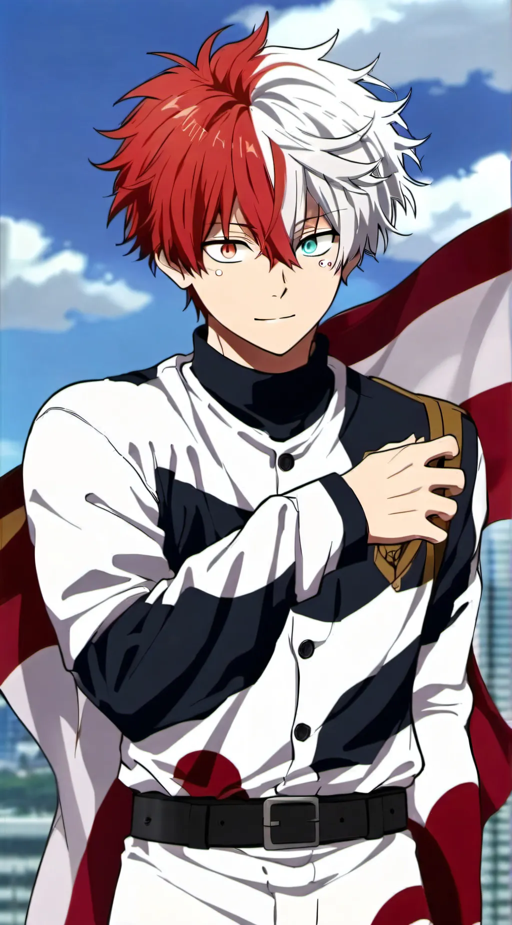 ai character: todorokishoto ❄🔥 background