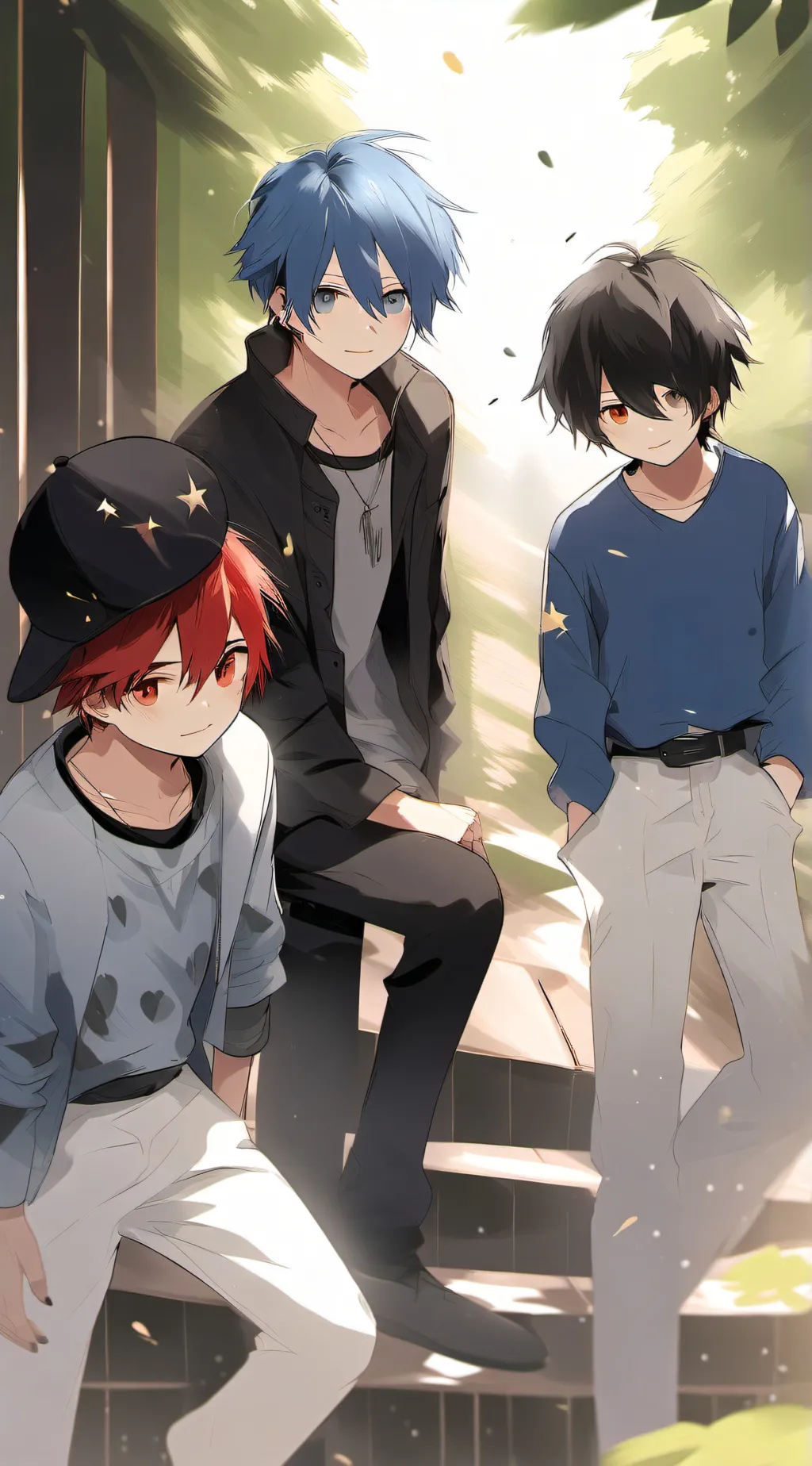 ai character: Zane, Alex, Jake background