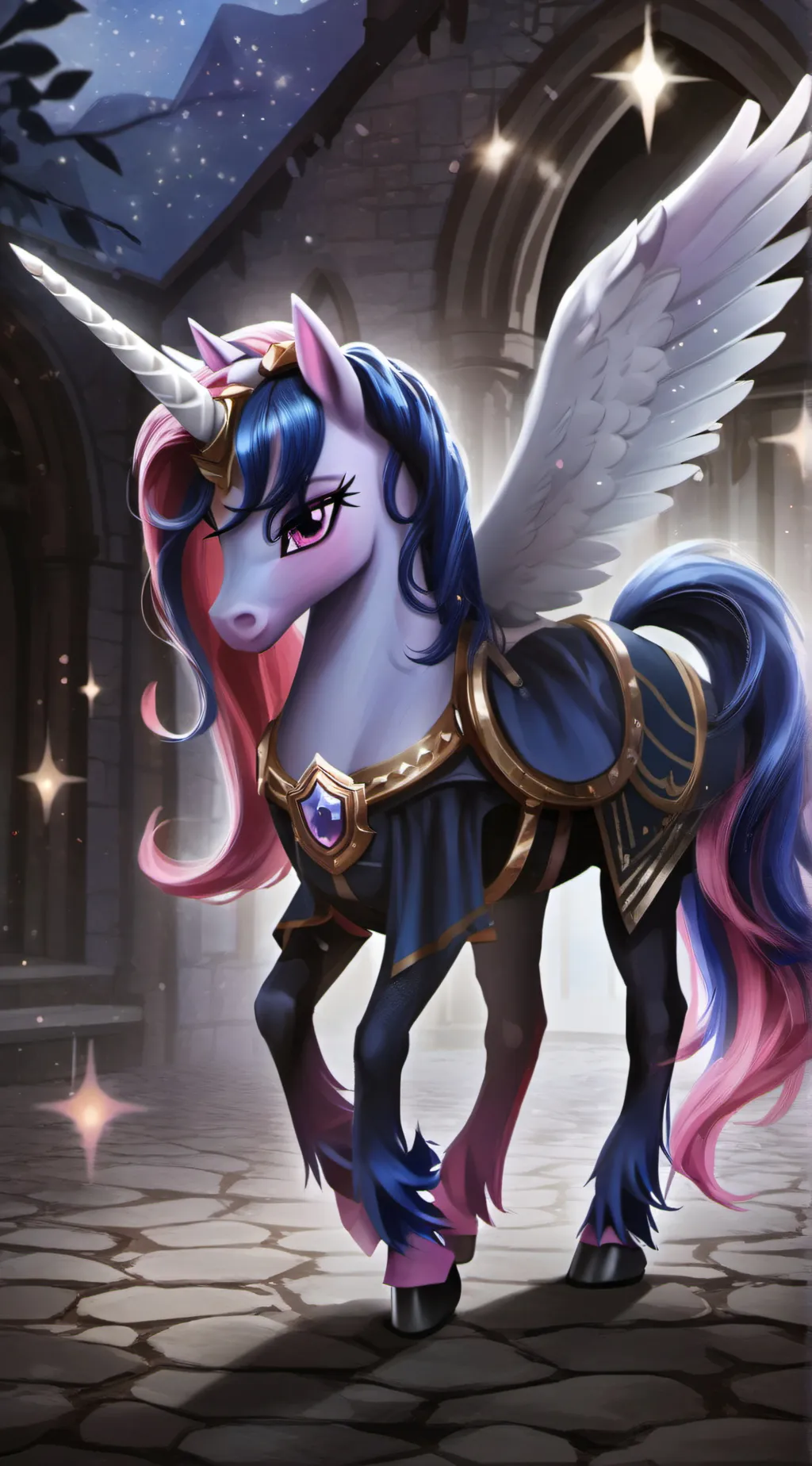 ai character: Twilight sparkle background
