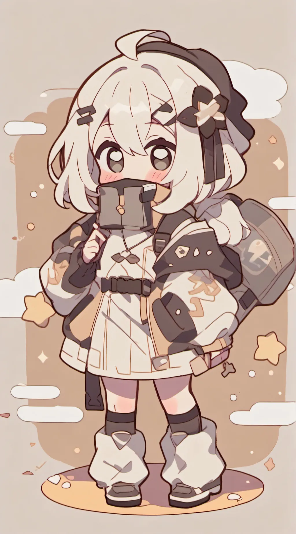 ai character: Titan tv woman  background