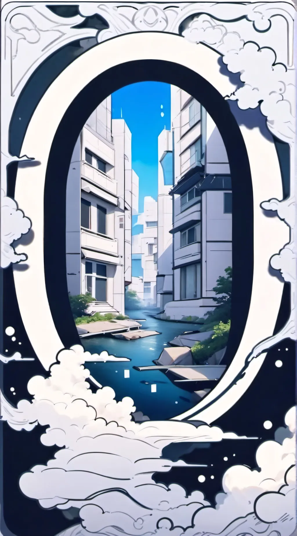 ai character: Letter O background