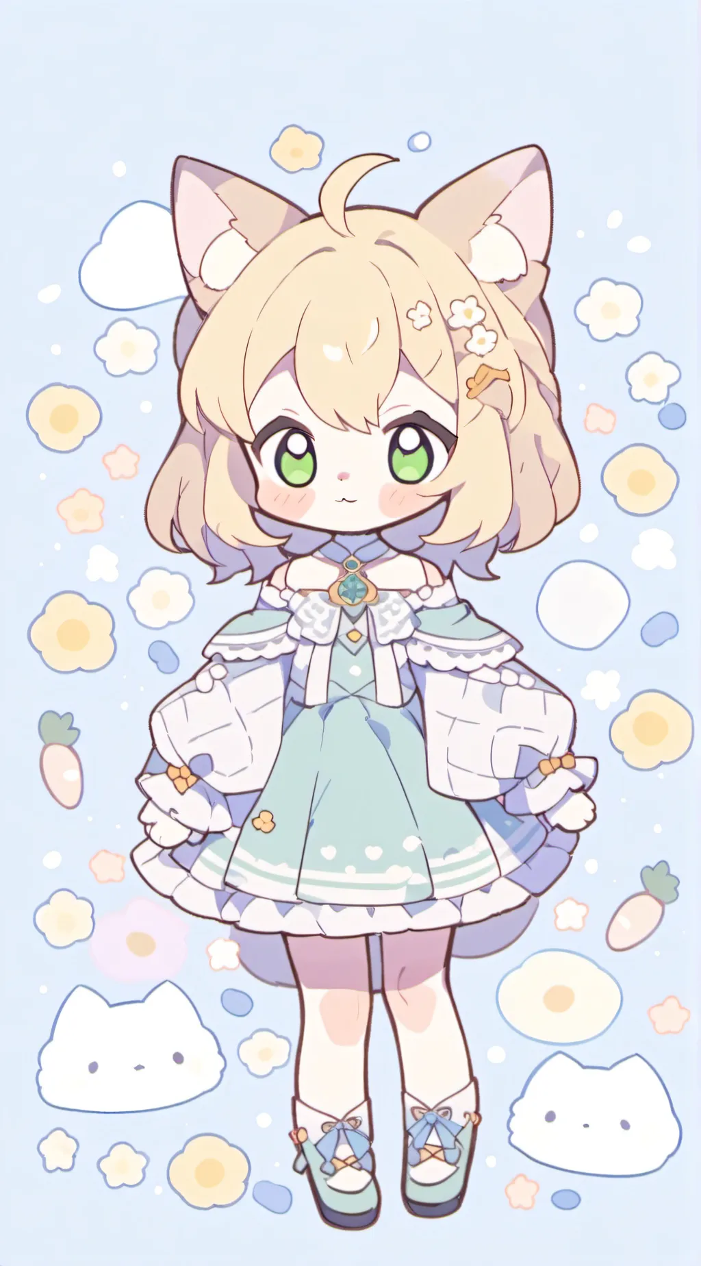 ai character: shyless kit background