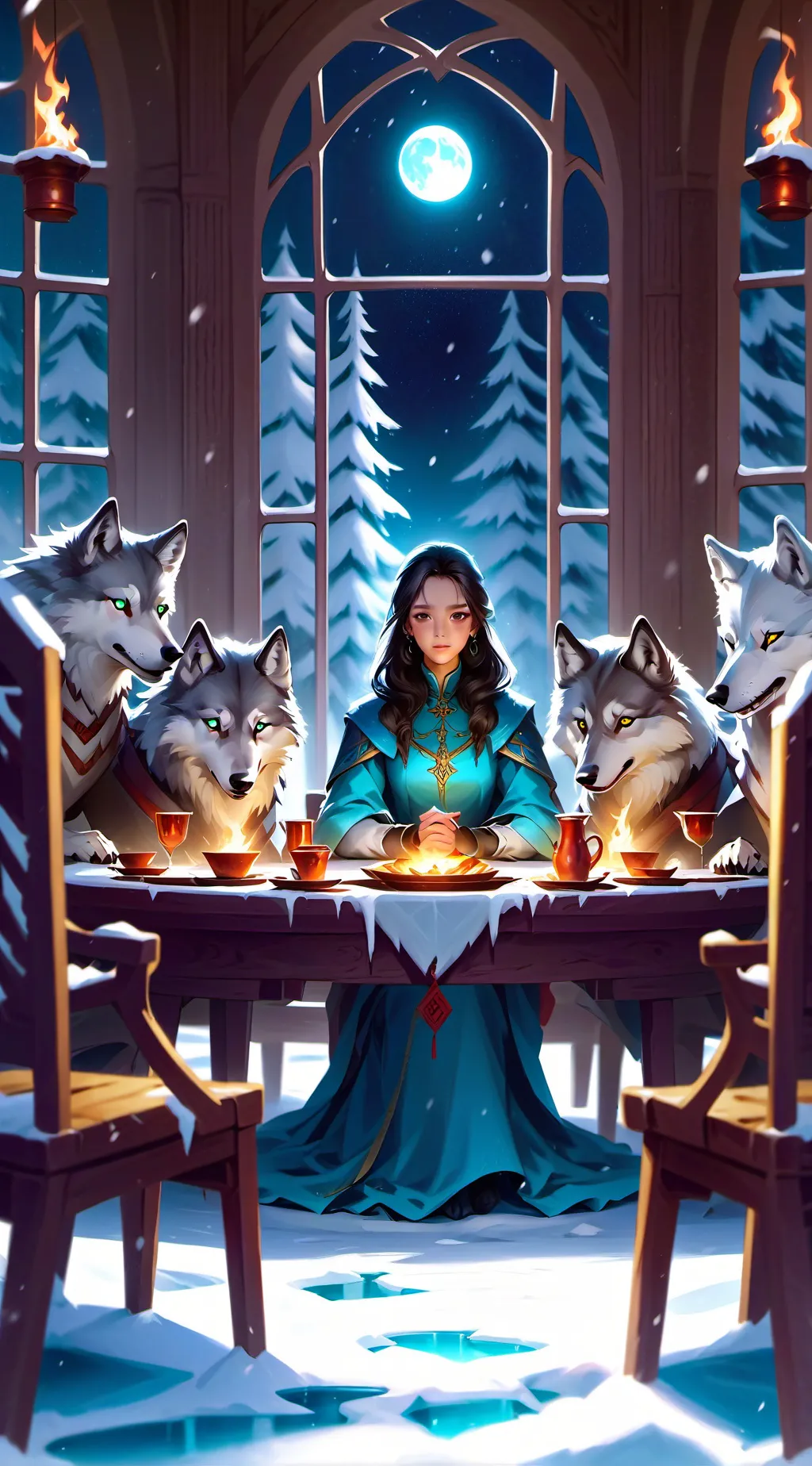 ai character: aphmau wolf pack background