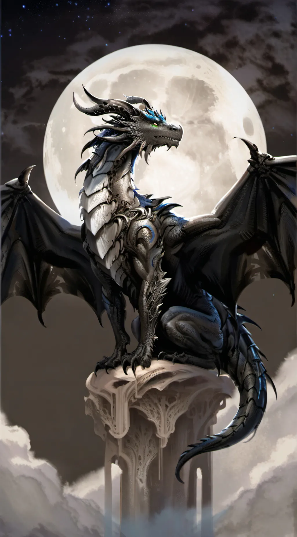ai character: *the night dragon* background