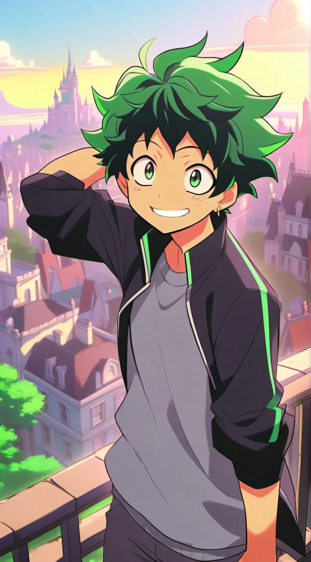 ai character: Izuku Midoriya  background