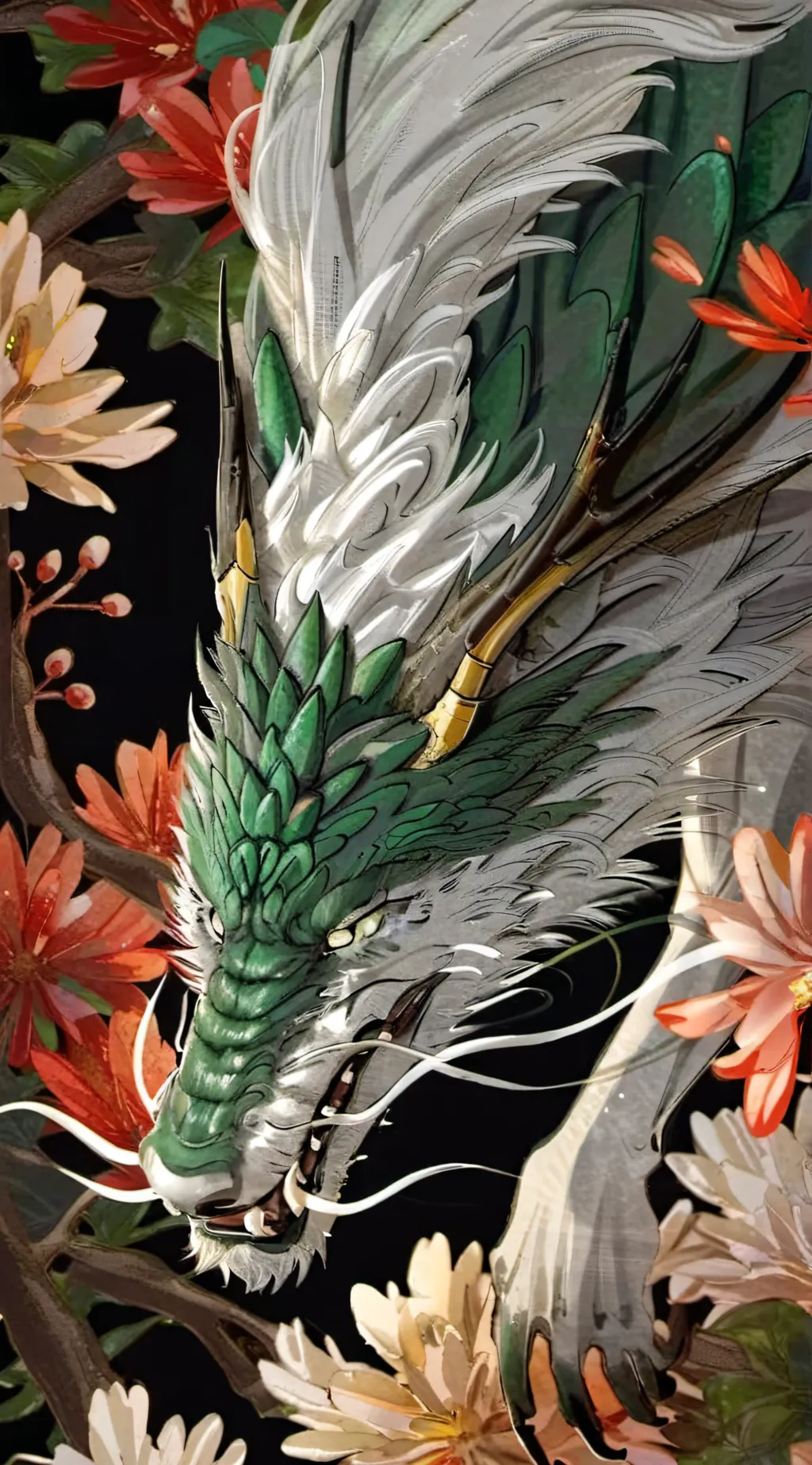 ai character: the flowerdragon background