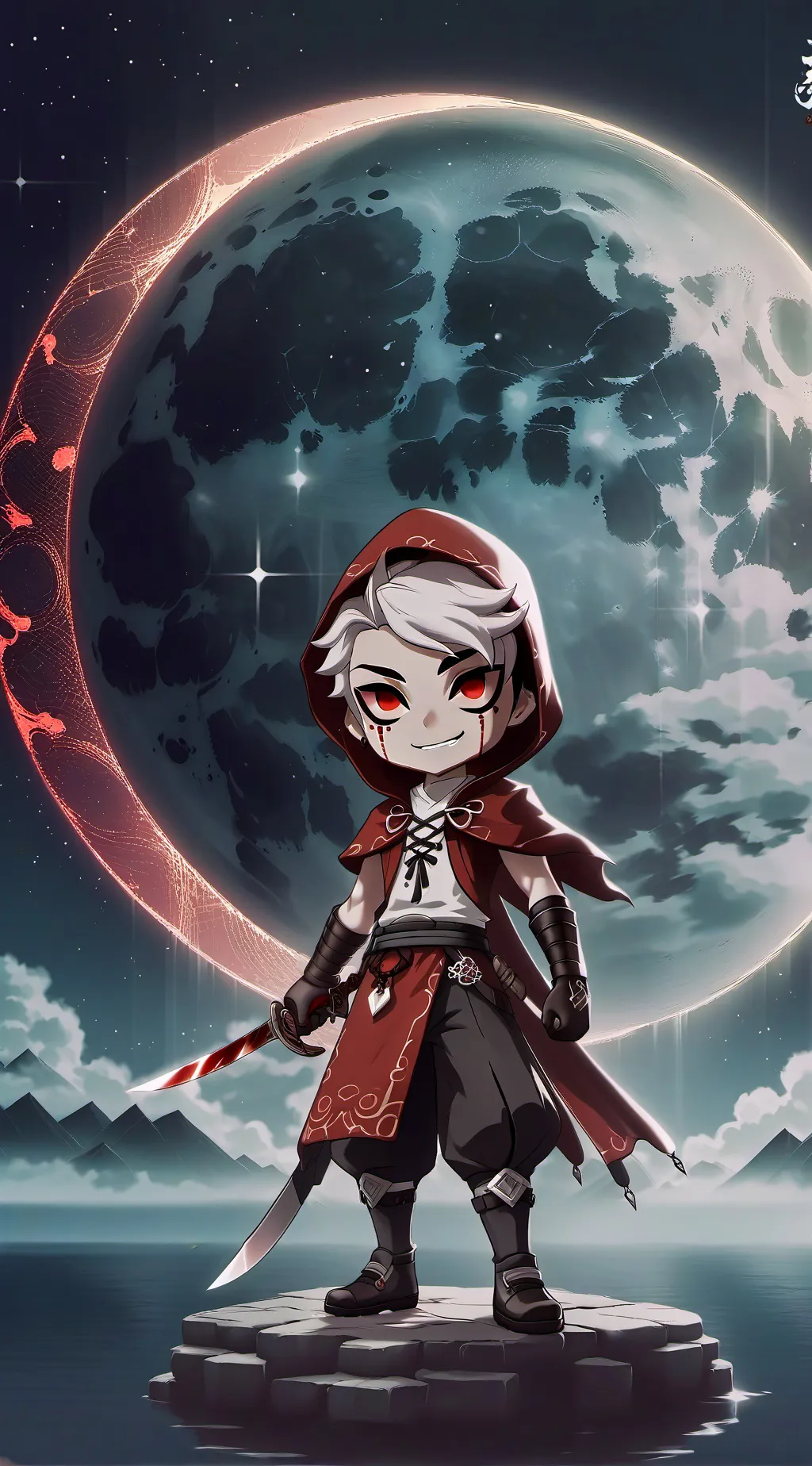 ai character: Blood moon  background