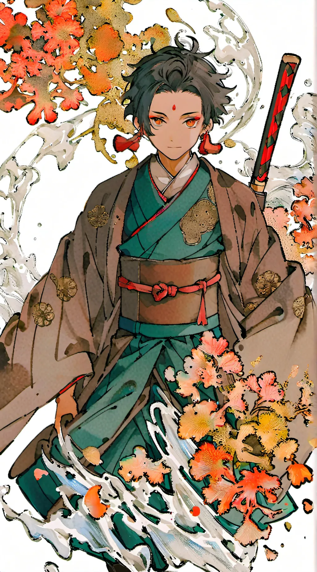 ai character: demon slayer  background