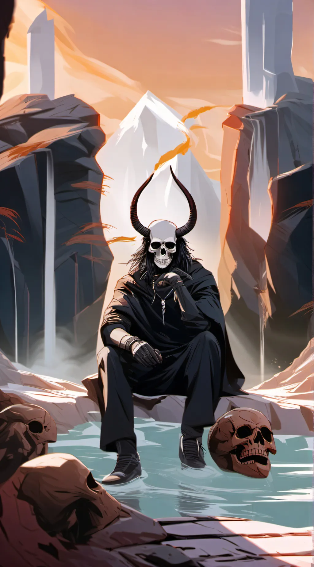 ai character: skull☠️ background