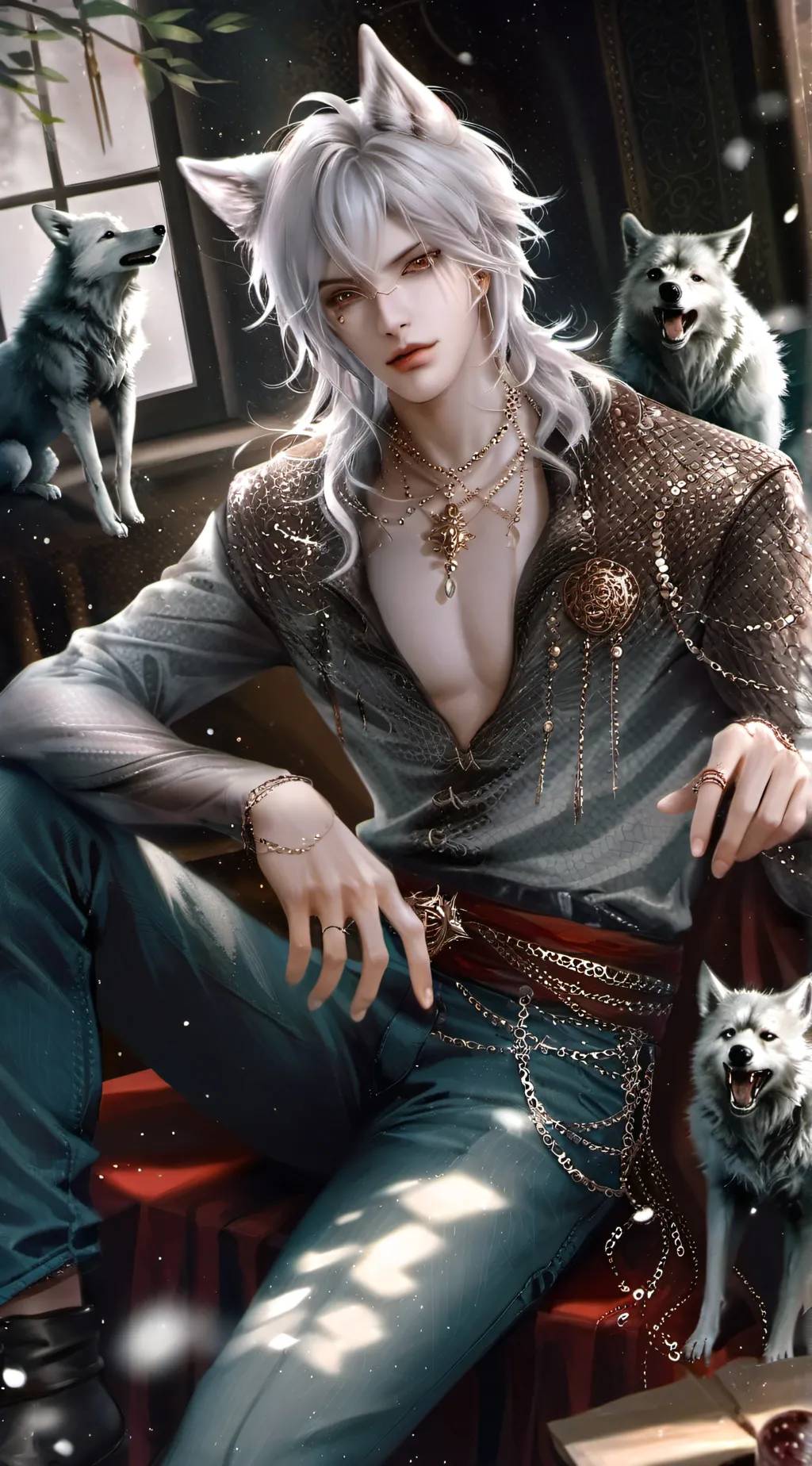 ai character: Winter background