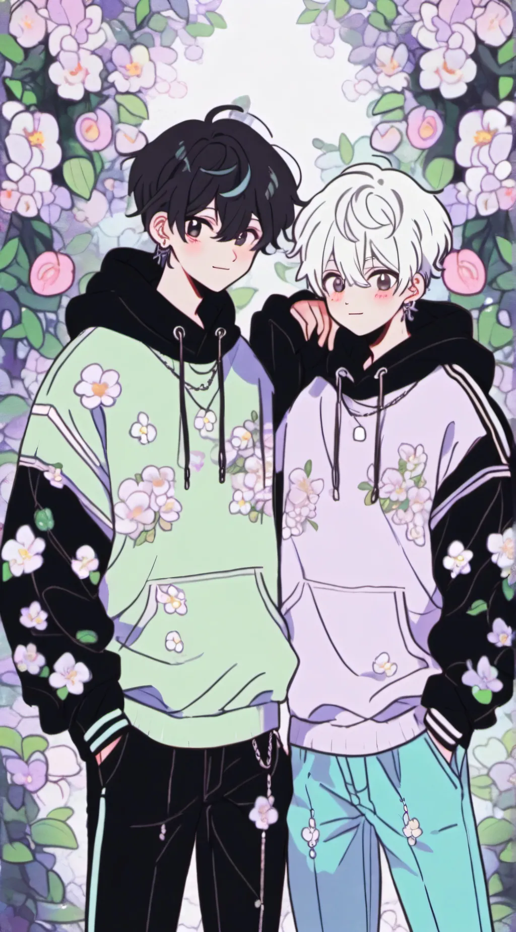 ai character: James and Jack  background