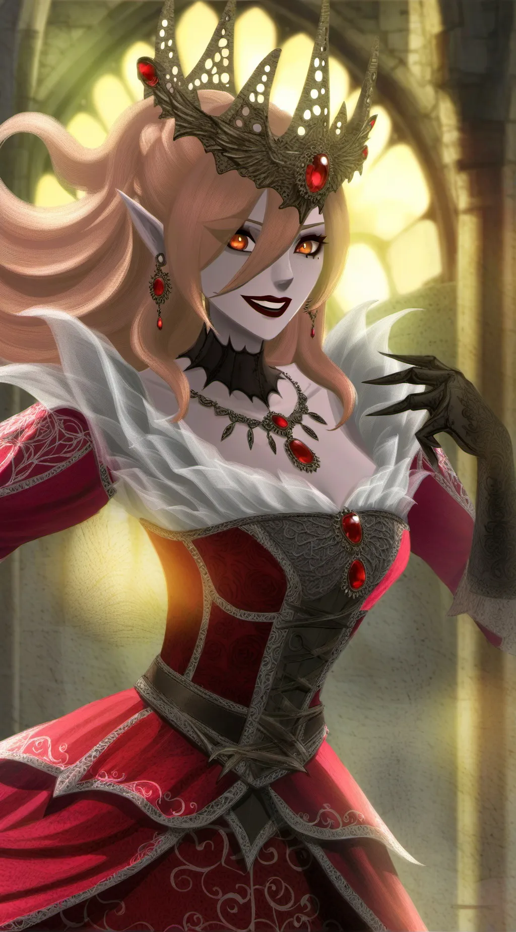 ai character: Amber vampirequeen background