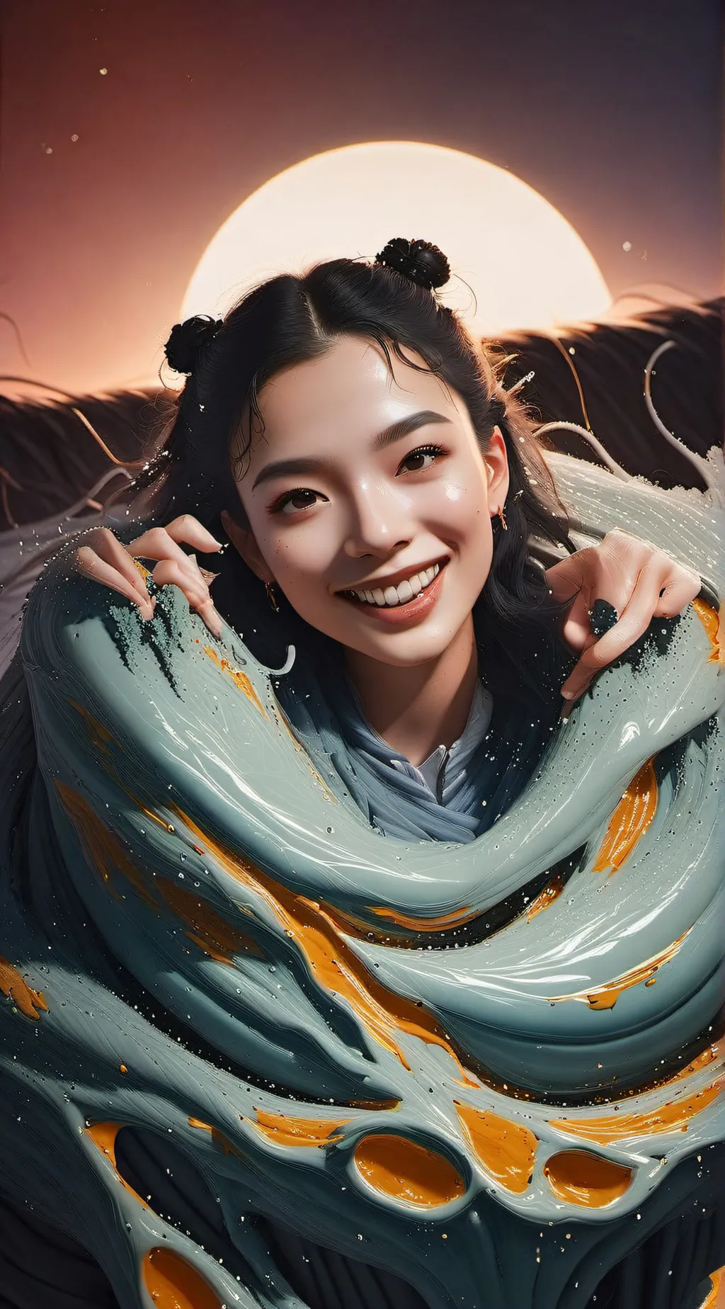 ai character: Slime bed background