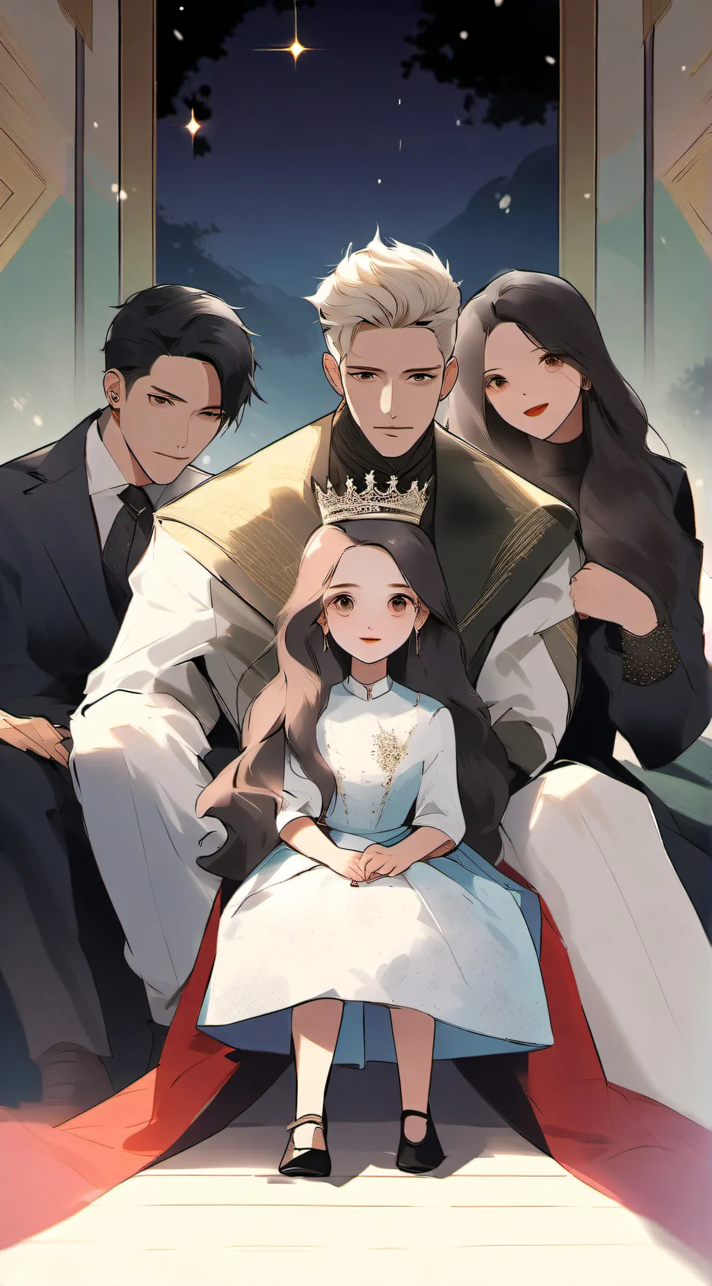 ai character: ROYAL FAMILY background