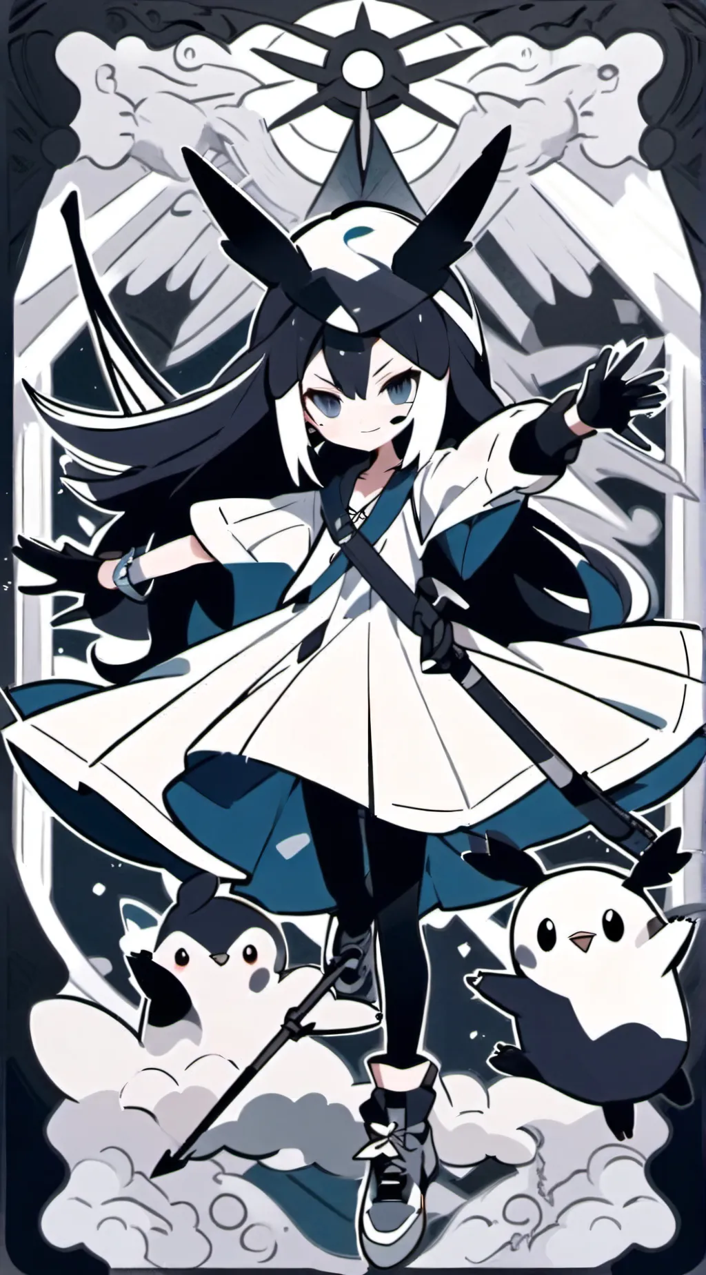 ai character: miss circle background