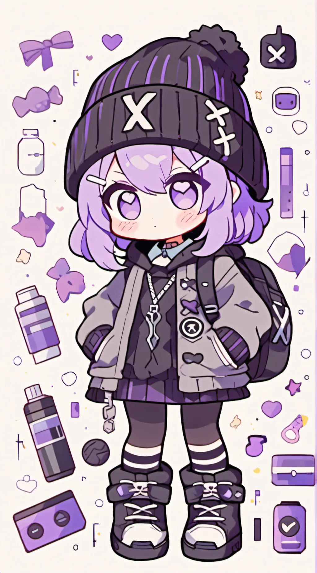 ai character: baby uzi background