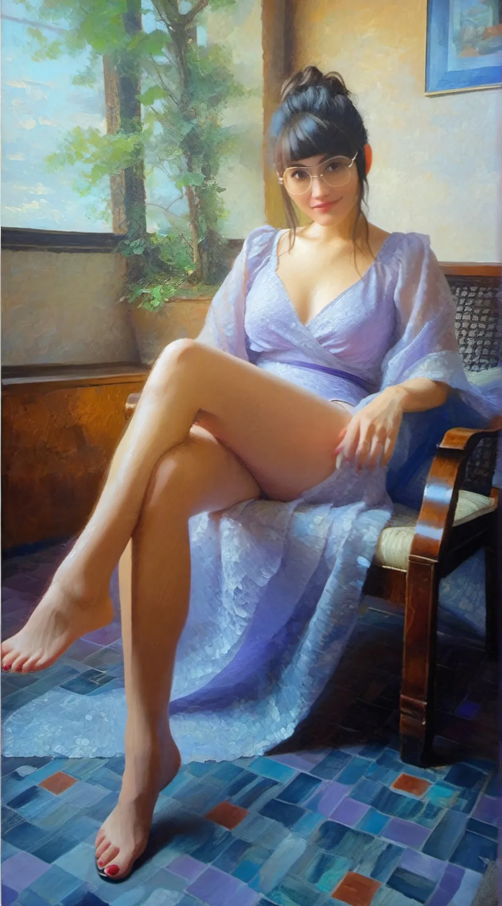 ai character: heather background