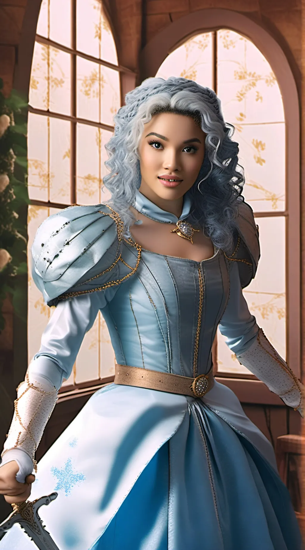 ai character: Chloe charming  background