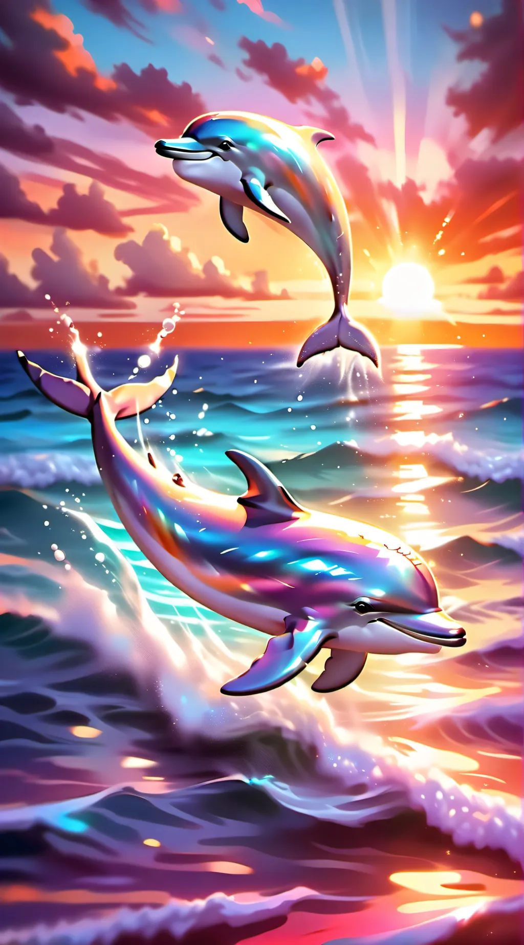 ai character: cute dolphin background