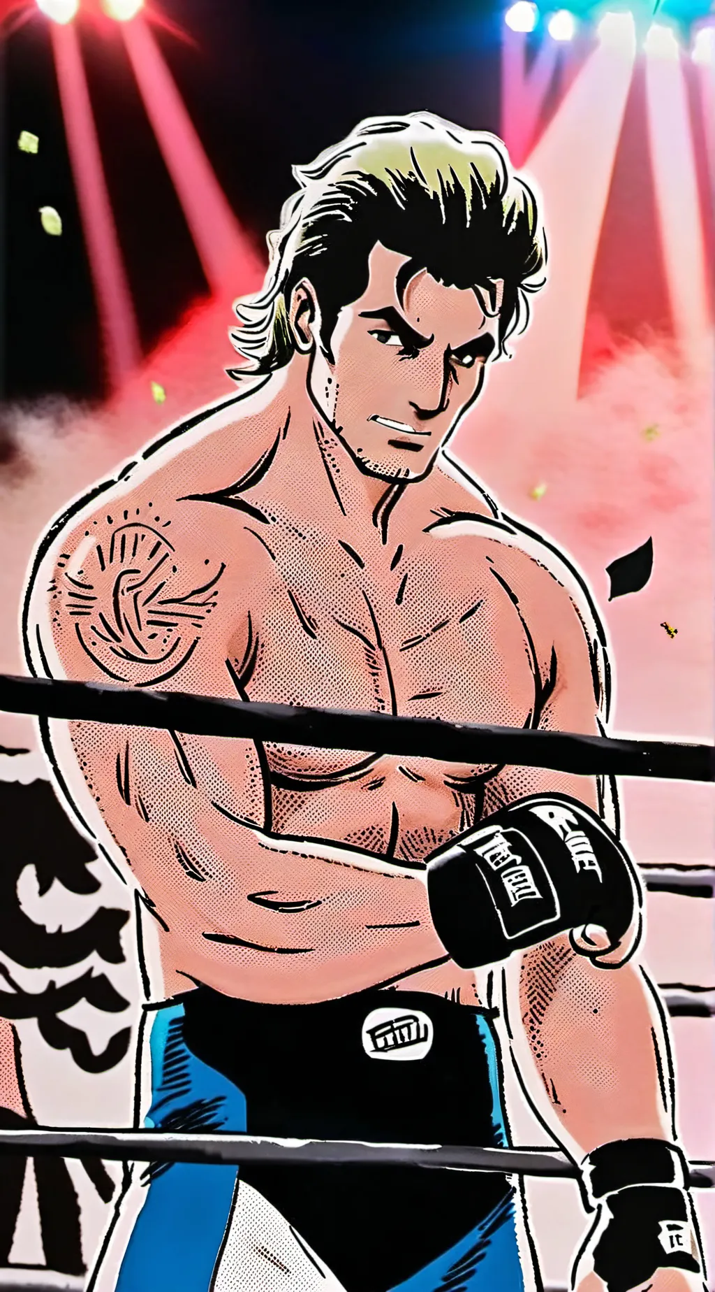 ai character: Pro wrestling eph background