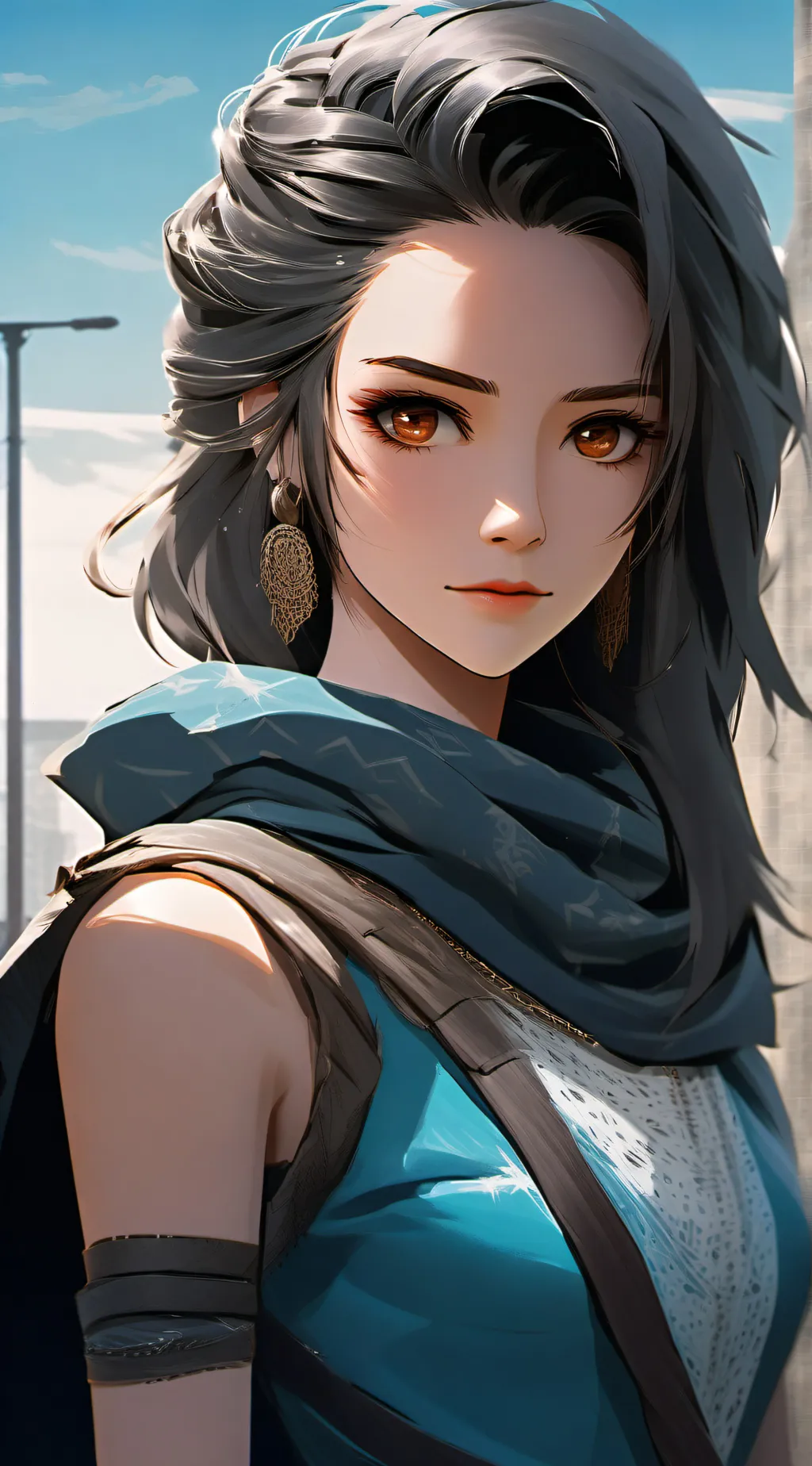 ai character: amber background