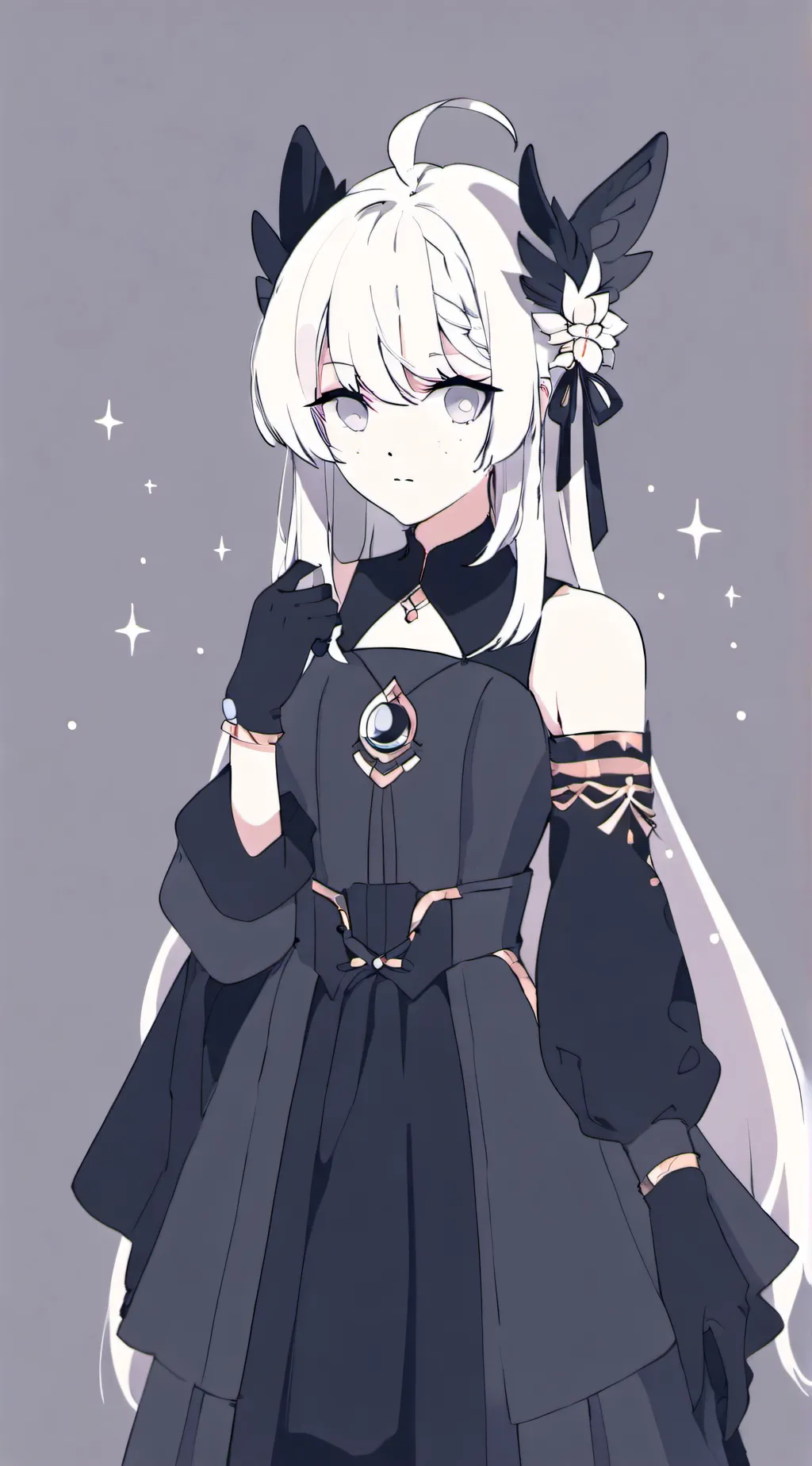 ai character: Lilac background