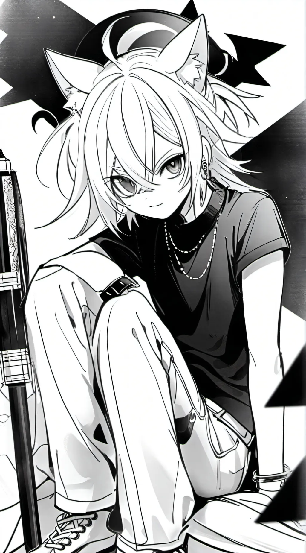 ai character: Miss circle  background