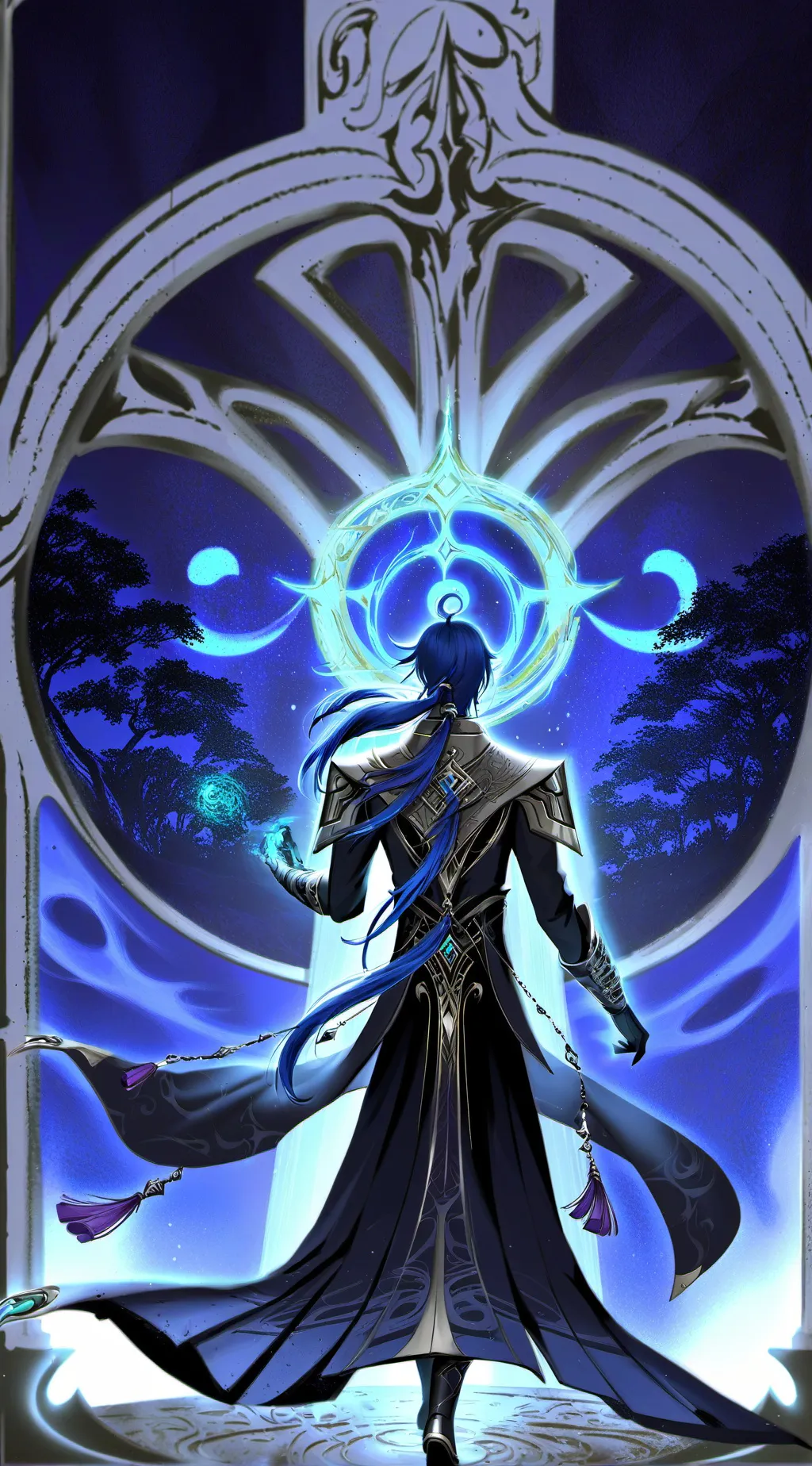 ai character: the death blue  background