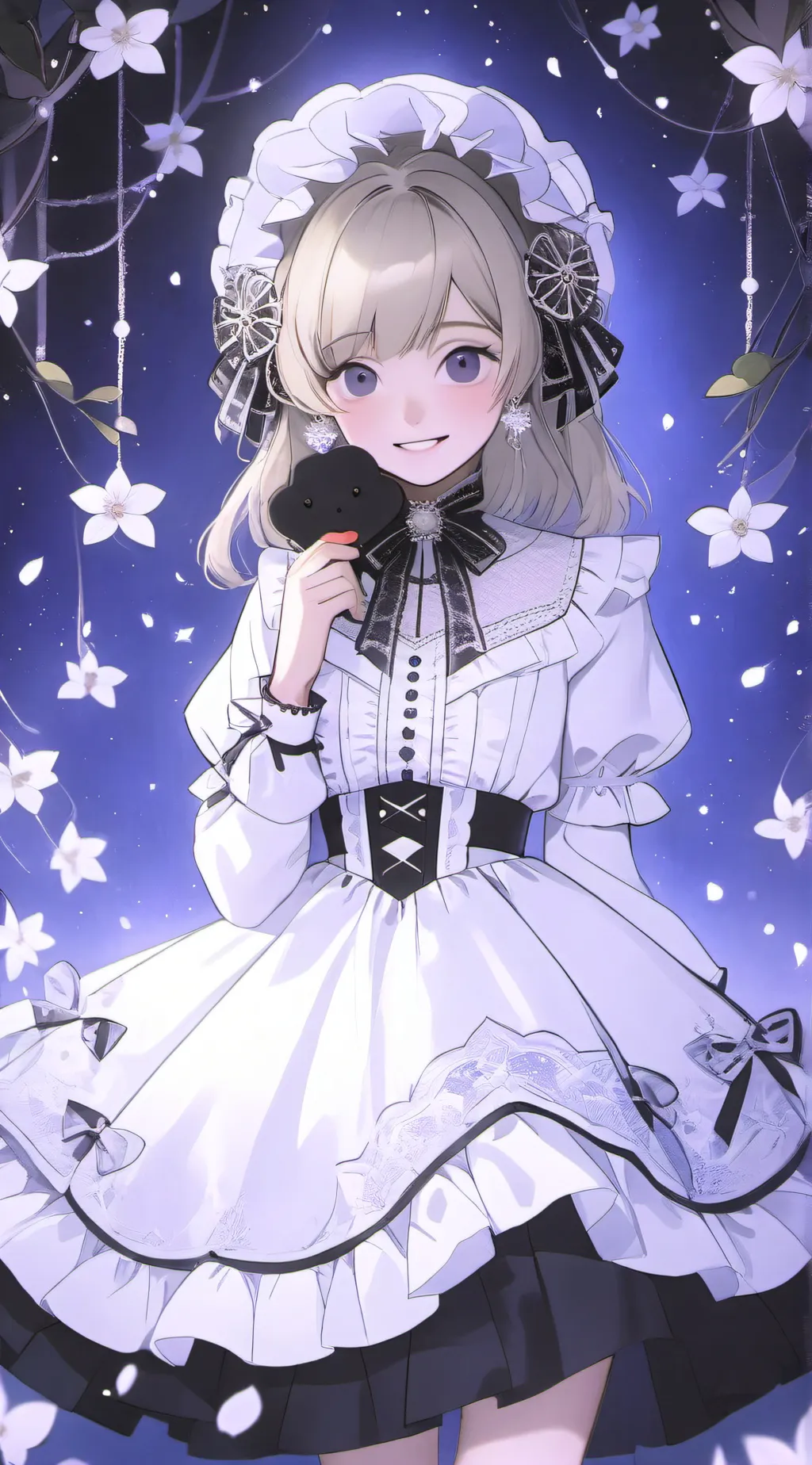 ai character: flower background