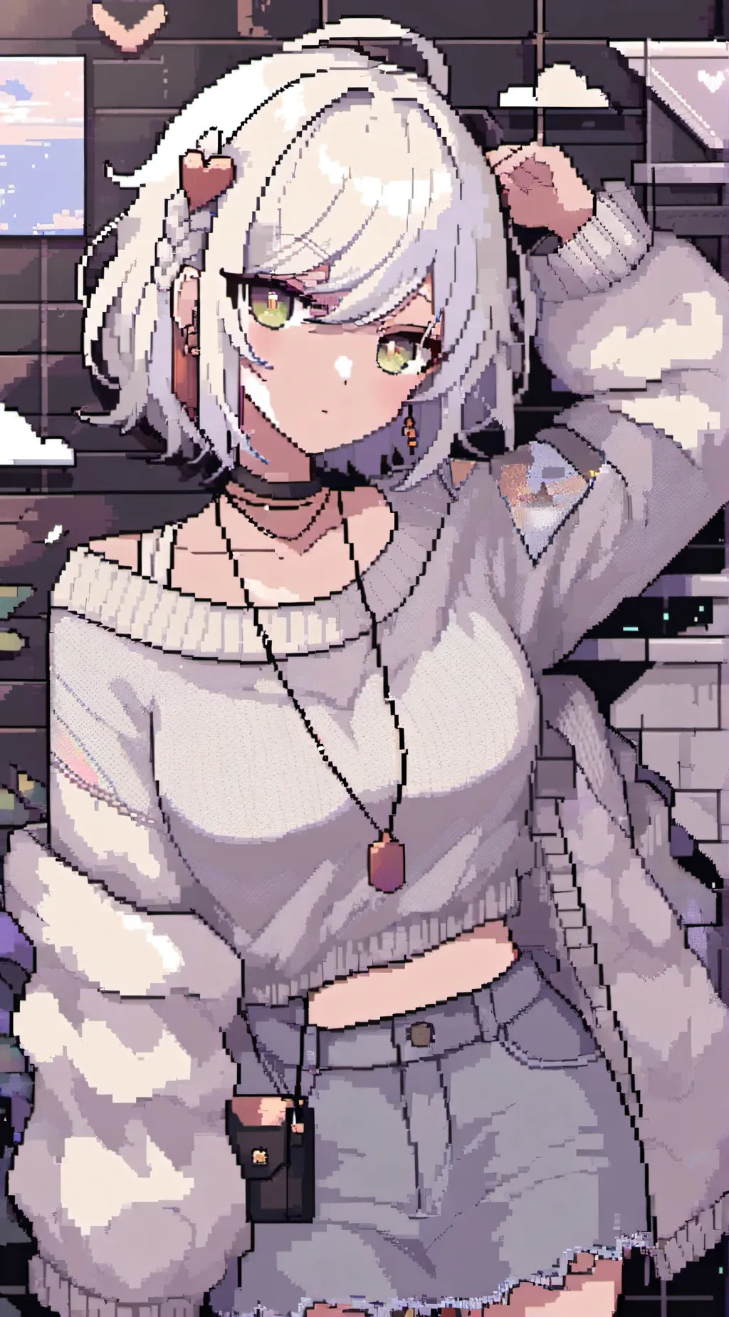 ai character: Pixel background