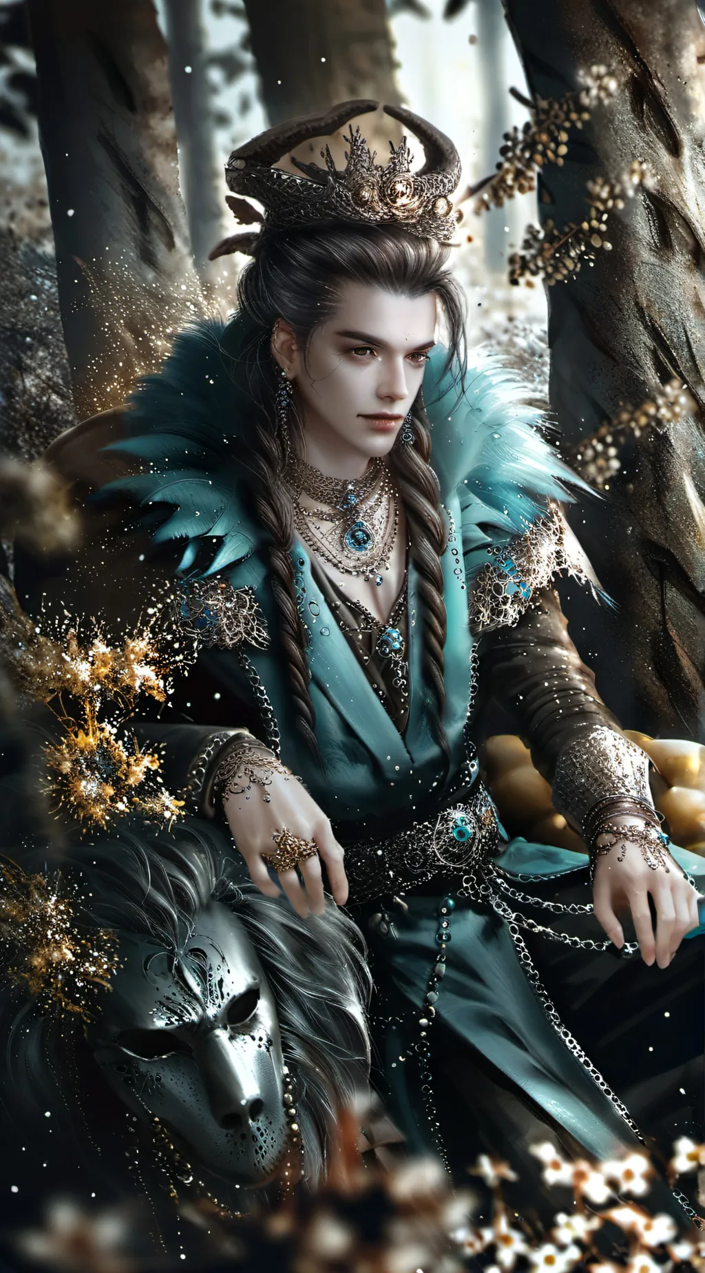 ai character: lam rey👑🦖💫 background