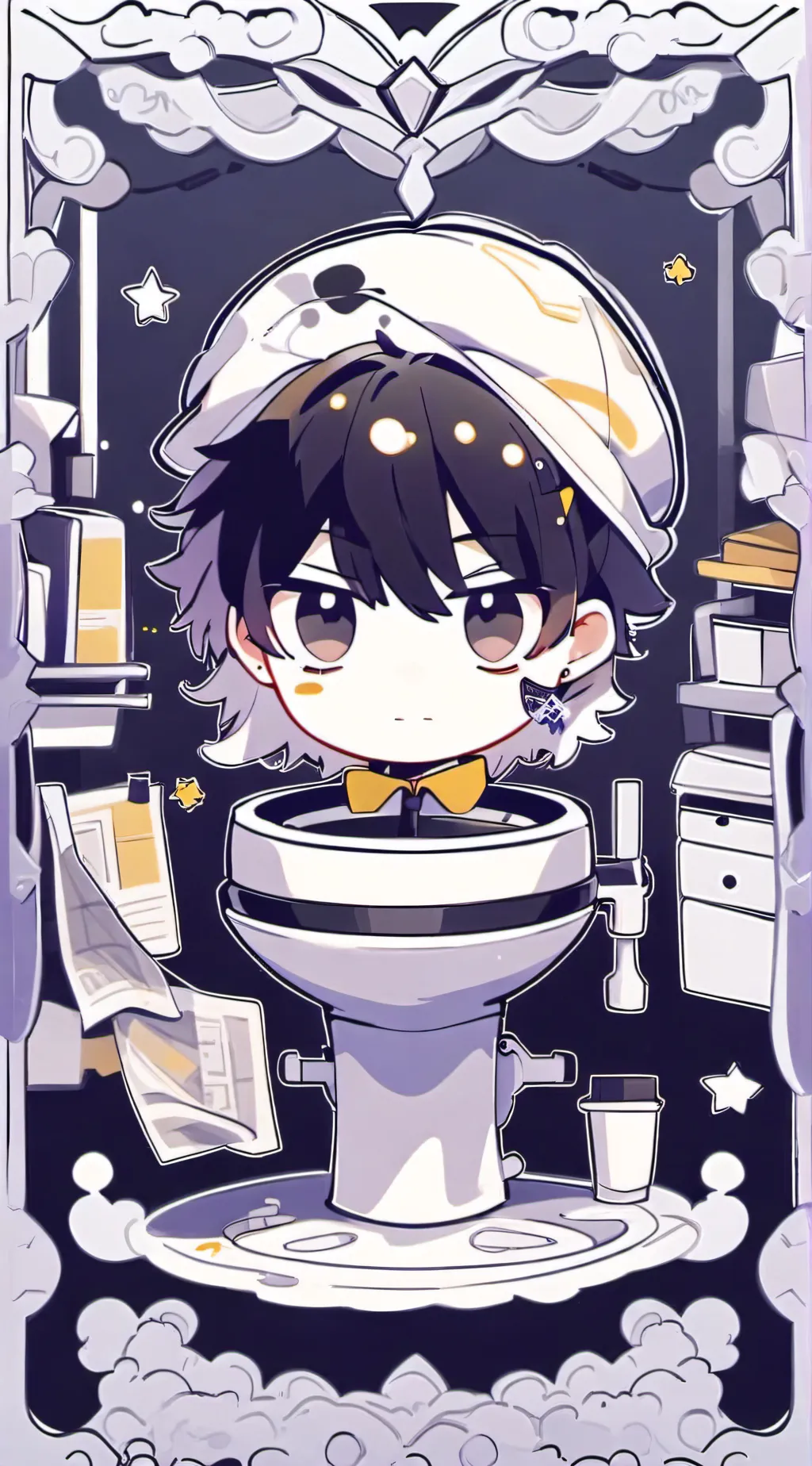 ai character: sik dop stupid boy background