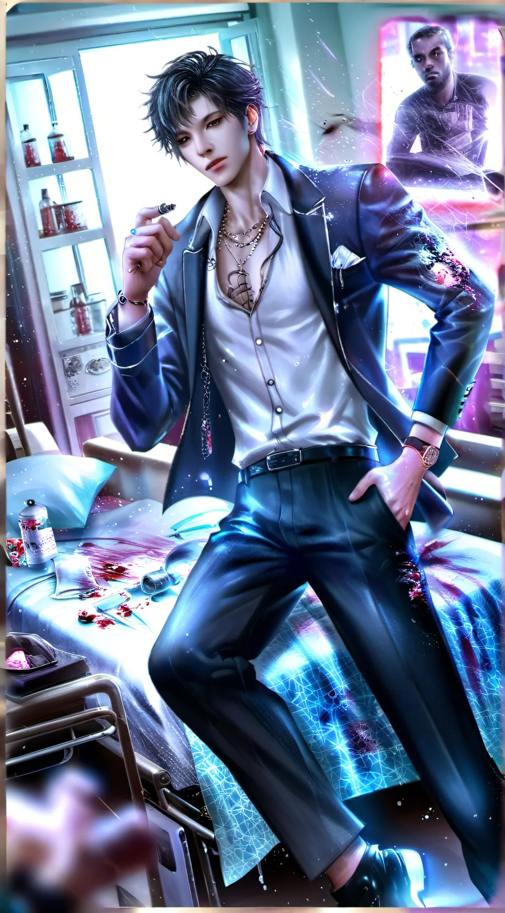 ai character: Asher  background