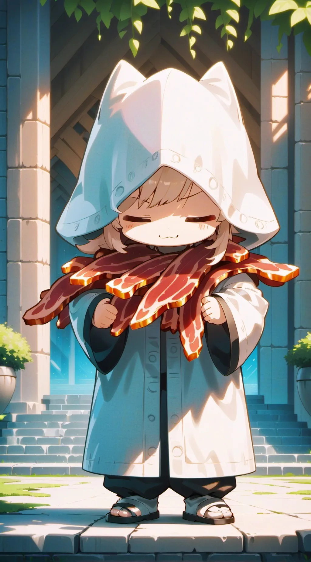 ai character: Bacon background