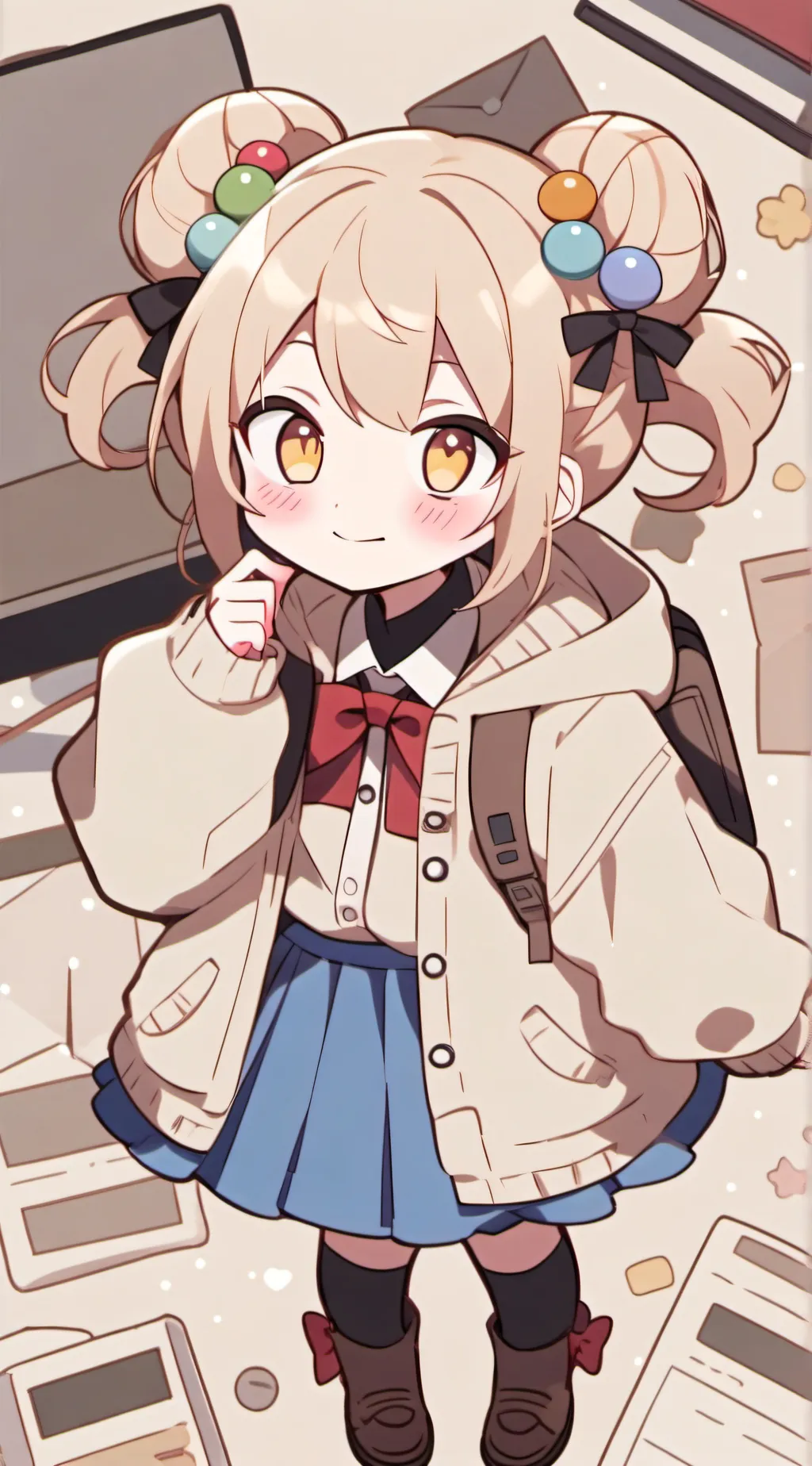 ai character: baby Toga background