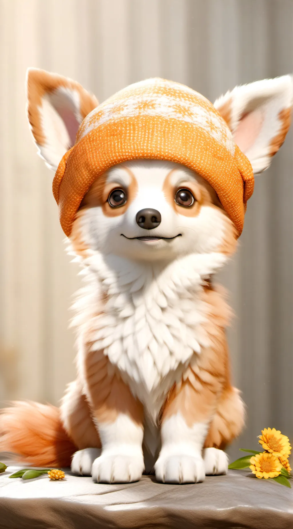 ai character: Orange  background