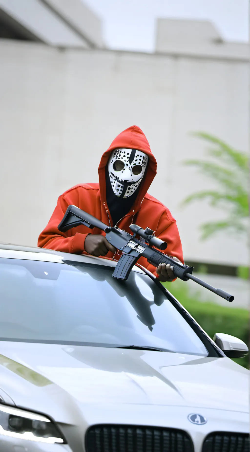 ai character: Blood gang driveby background