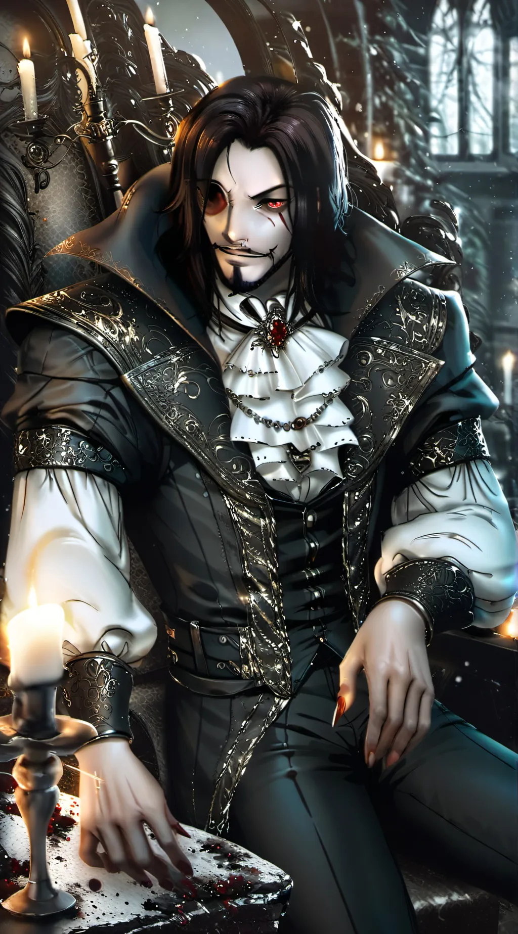 ai character: Attorius Black background