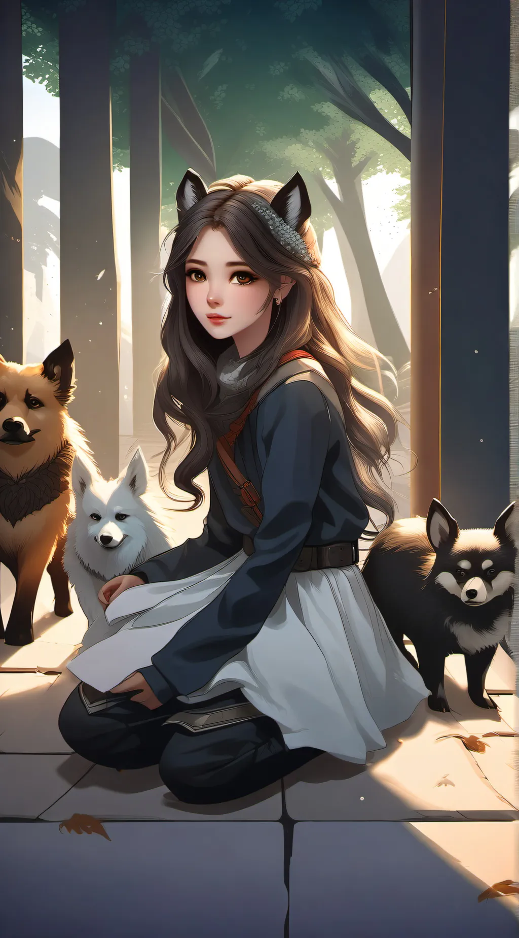 ai character: therian girl background