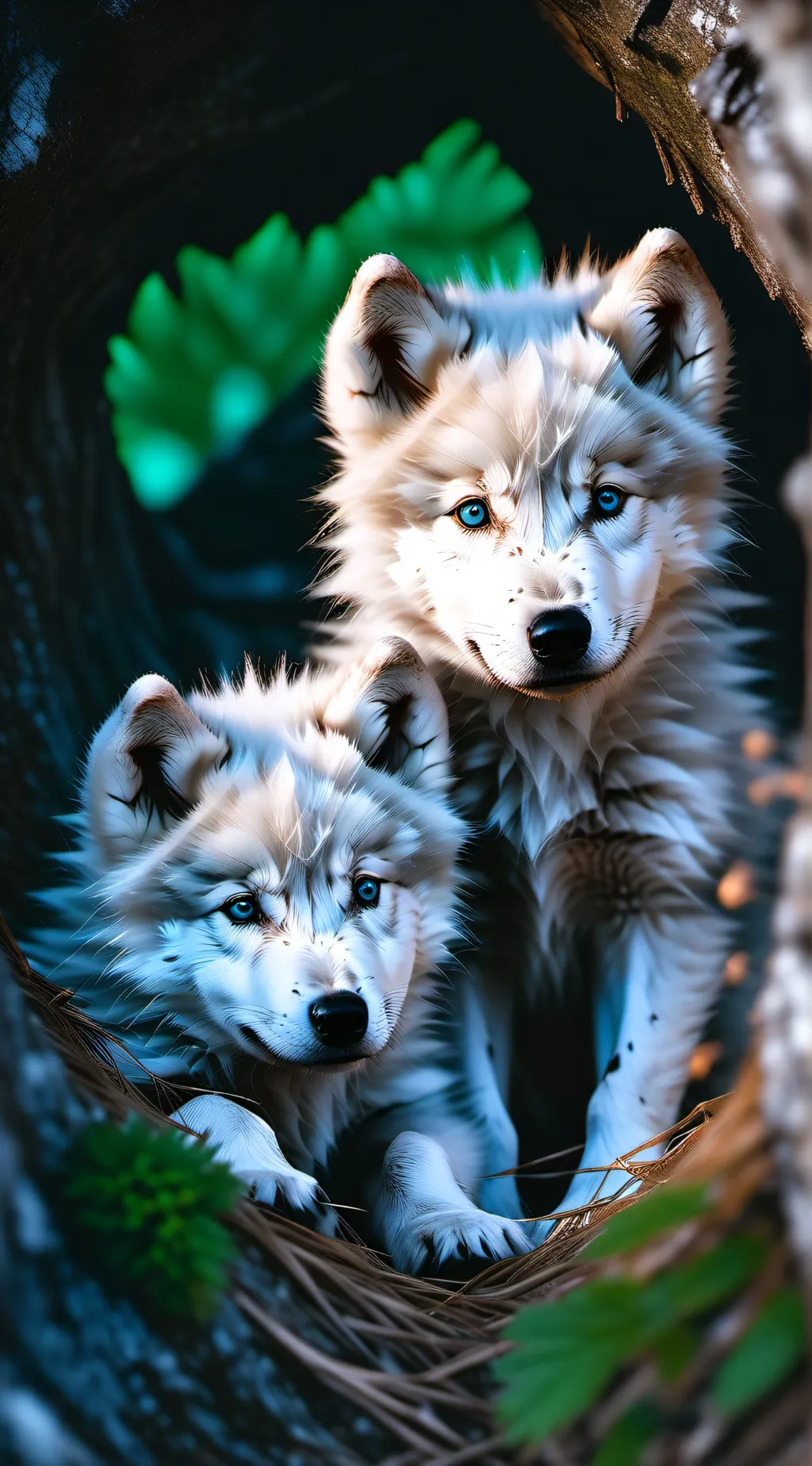 ai character: the life of a wolf background