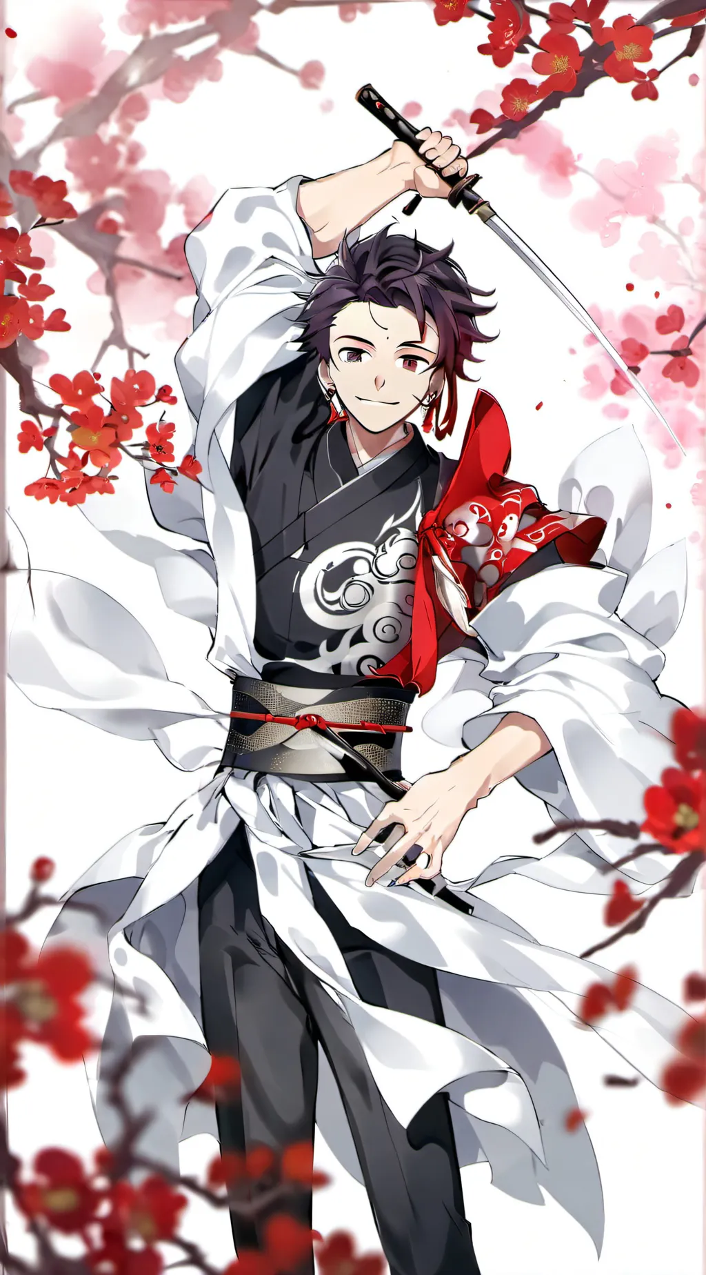 ai character: Tanjiro  background