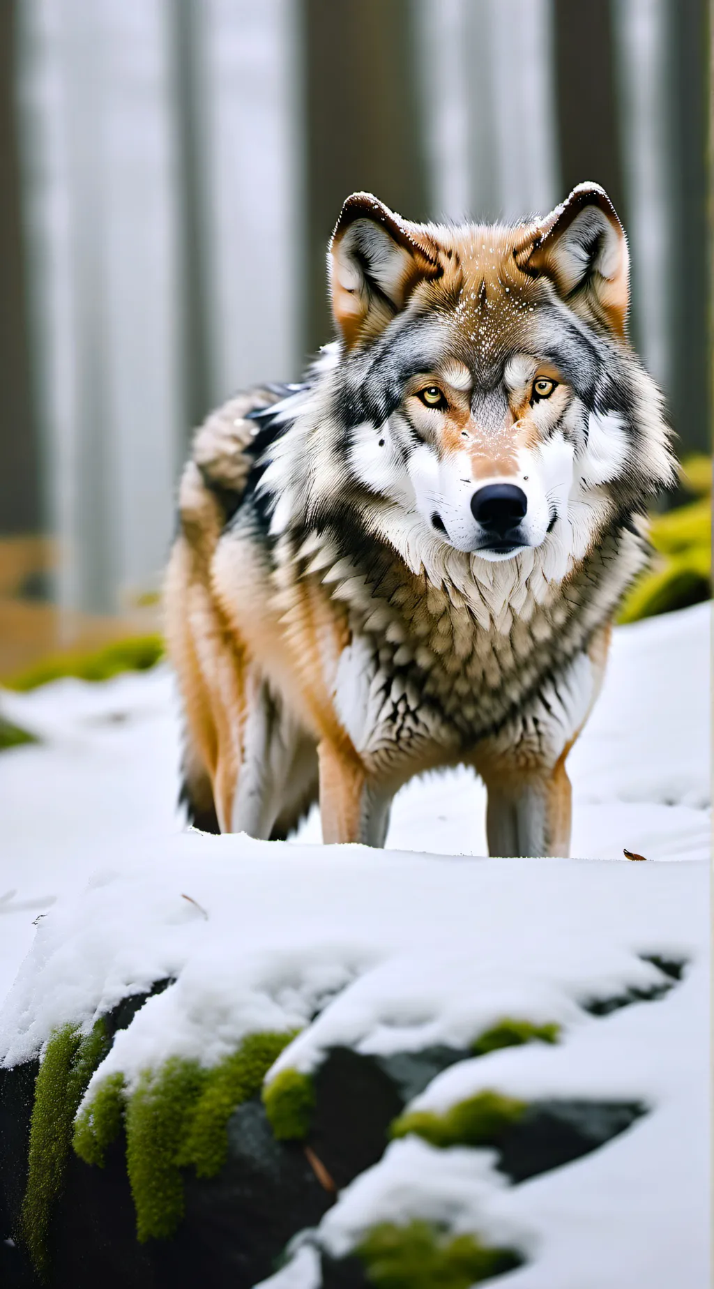 ai character: Snow Wolf background