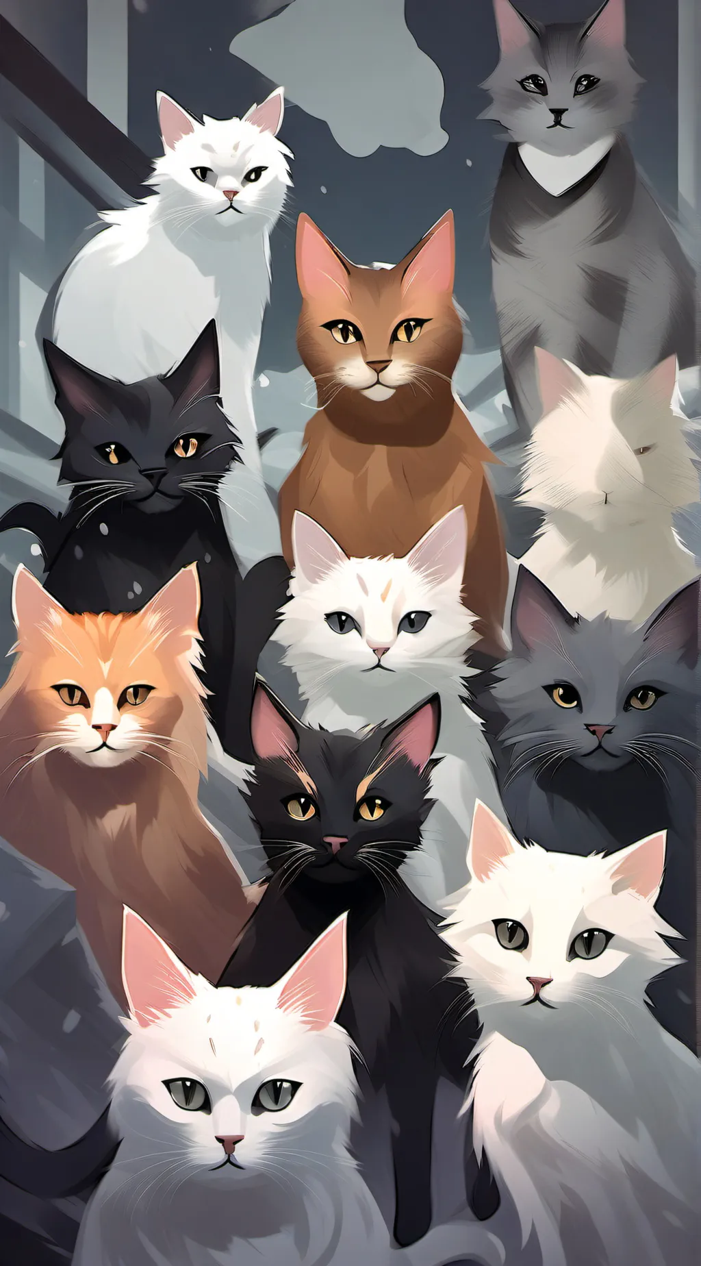 ai character: cats background