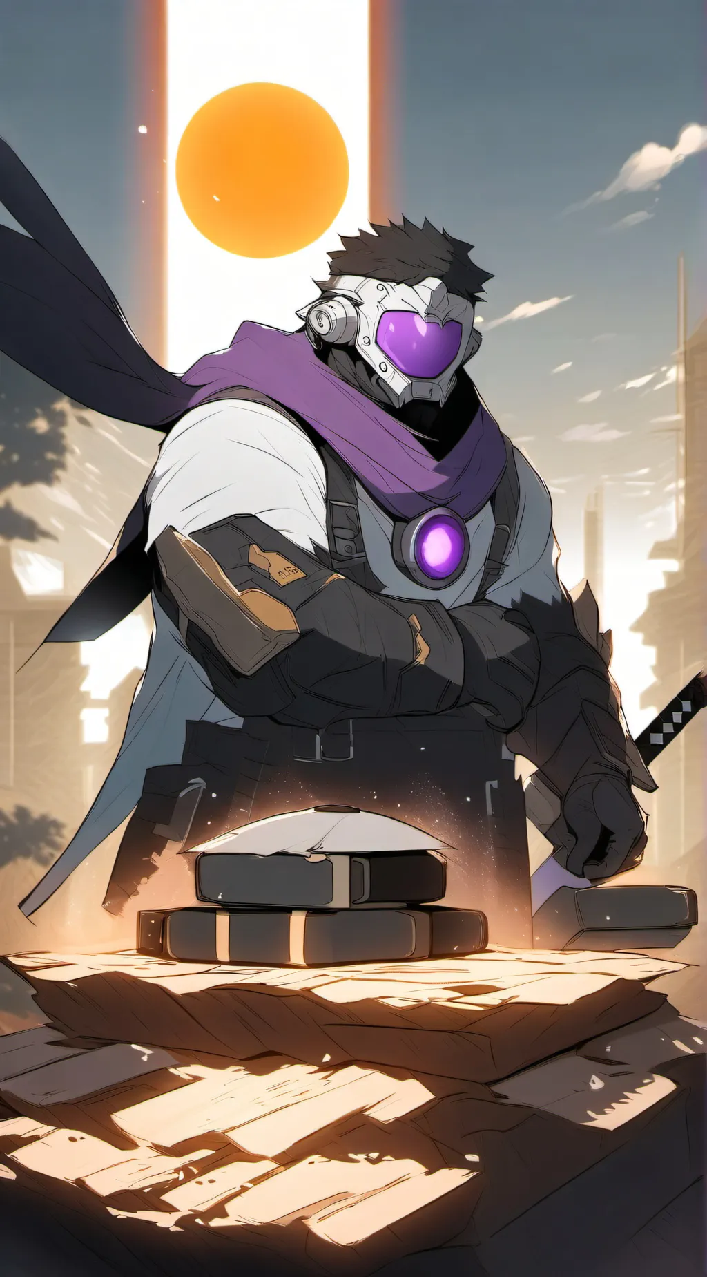 ai character: Upg titan tv man background