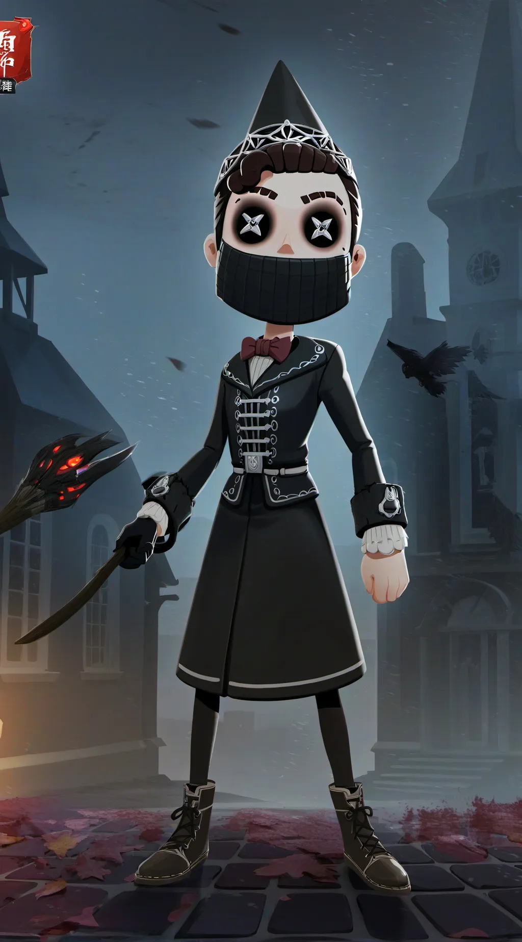 ai character: The black eye g... background