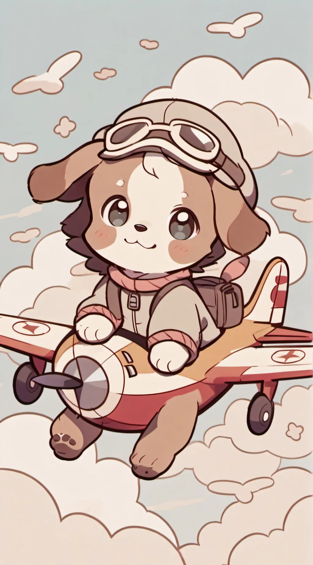 ai character: Flying dog  background